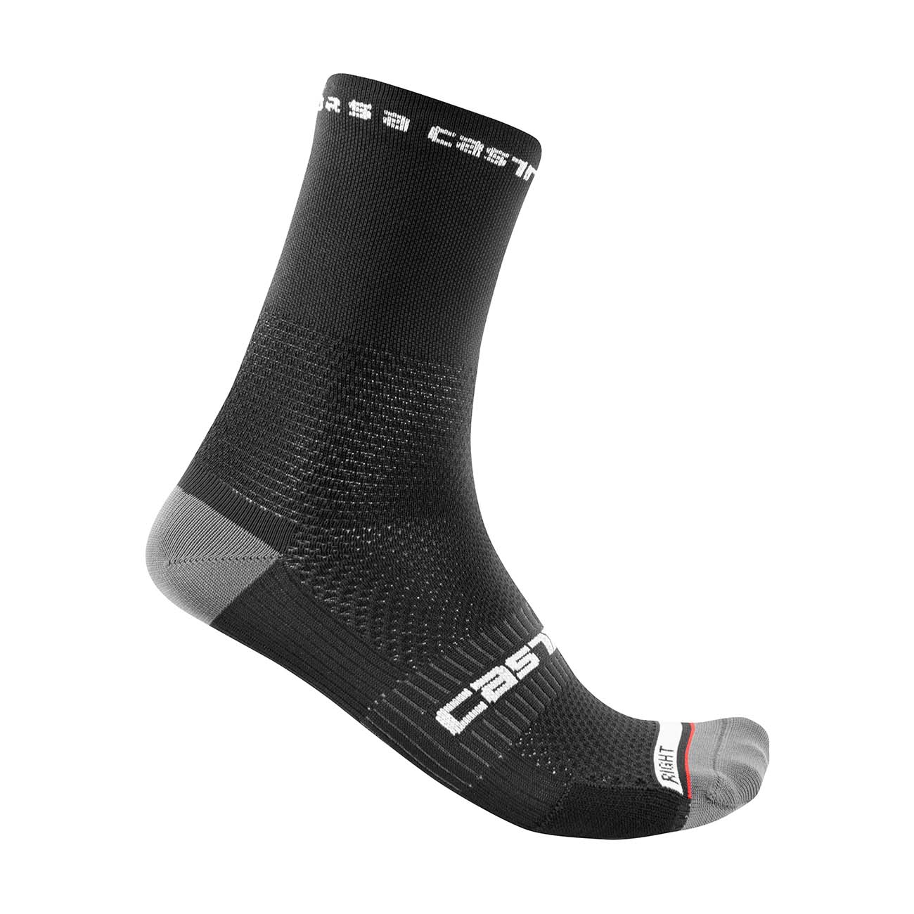
                CASTELLI Cyklistické ponožky klasické - ROSSO CORSA PRO 15 - černá
            