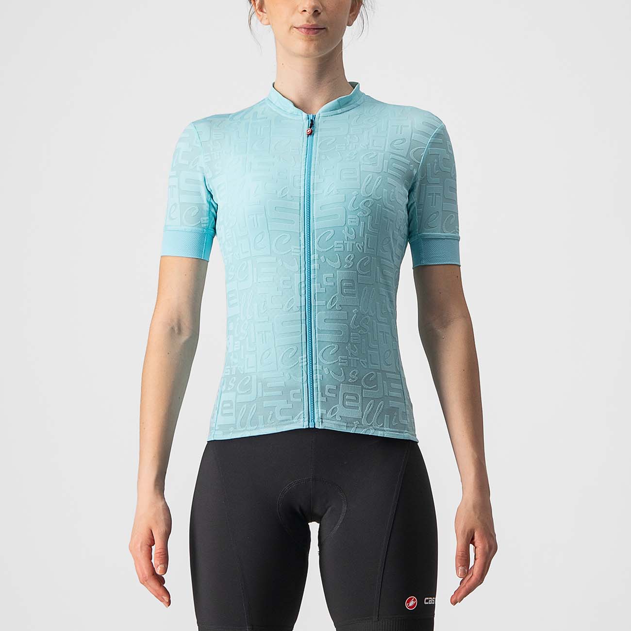 
                CASTELLI Cyklistický dres s krátkým rukávem - PROMESSA J. LADY - světle modrá XS
            