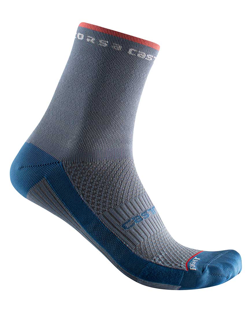 
                CASTELLI Cyklistické ponožky klasické - ROSSO CORSA 11 LADY - modrá S-M
            