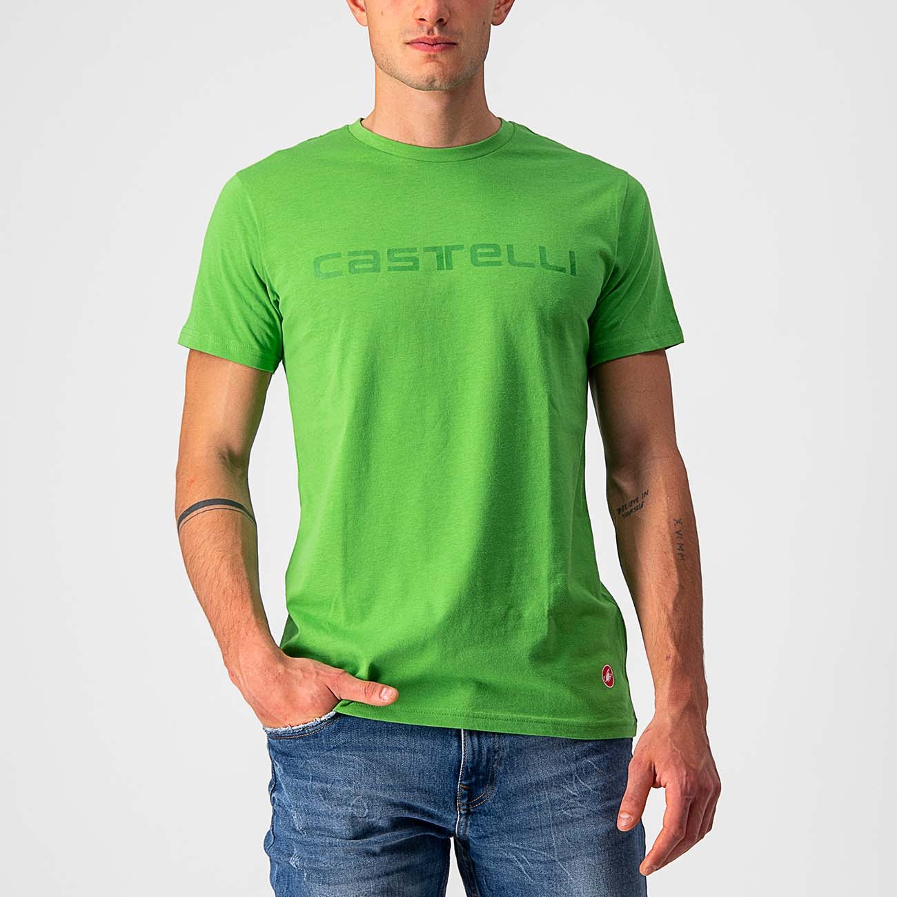 
                CASTELLI Cyklistické triko s krátkým rukávem - SPRINTER TEE - zelená L
            