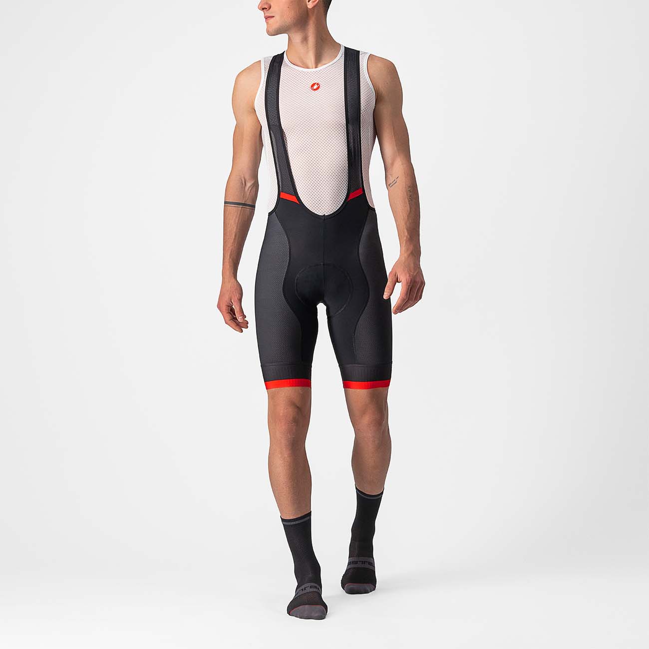 
                CASTELLI Cyklistické kalhoty krátké s laclem - COMPETIZIONE KIT - černá S
            