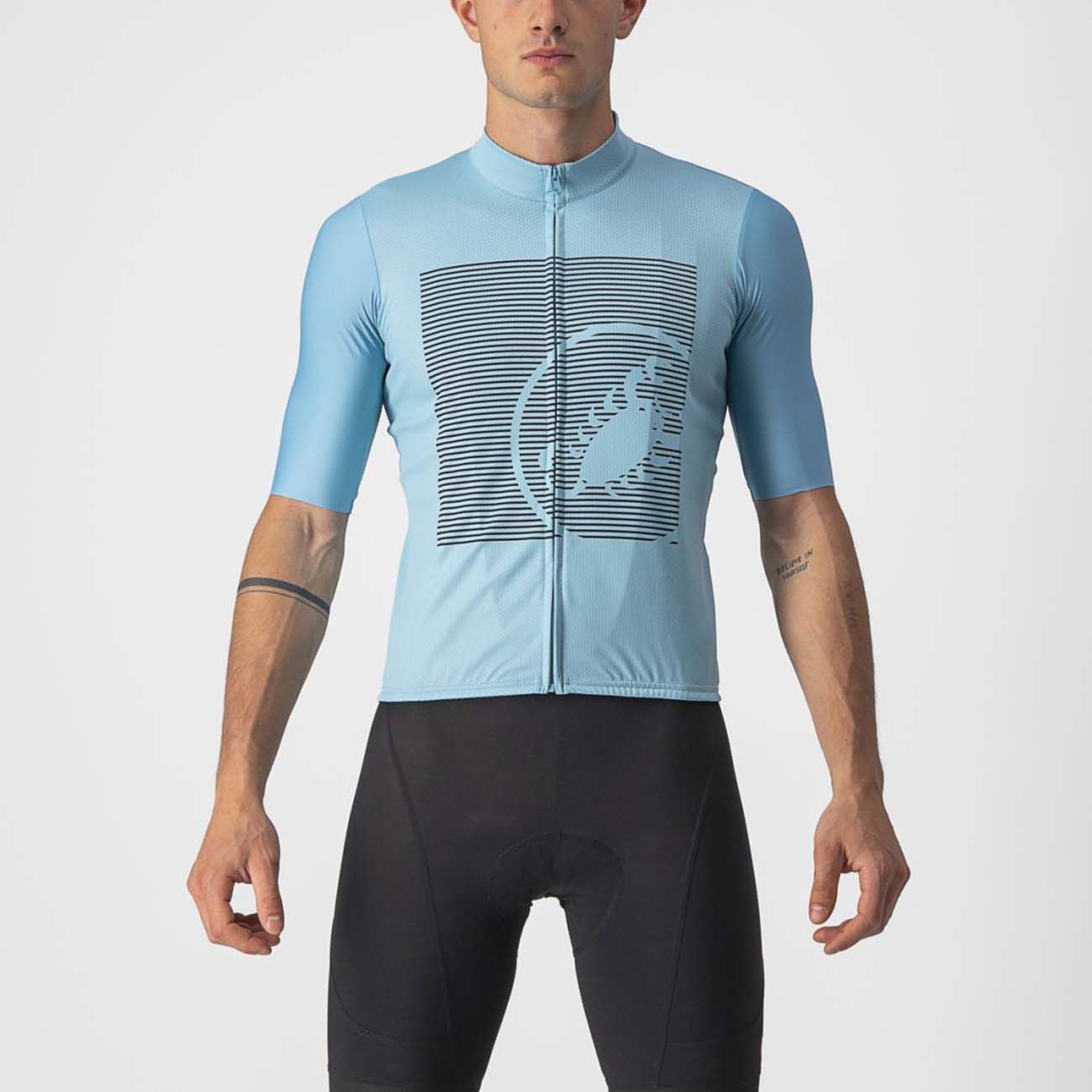 
                CASTELLI Cyklistický dres s krátkým rukávem - BAGARRE - modrá
            