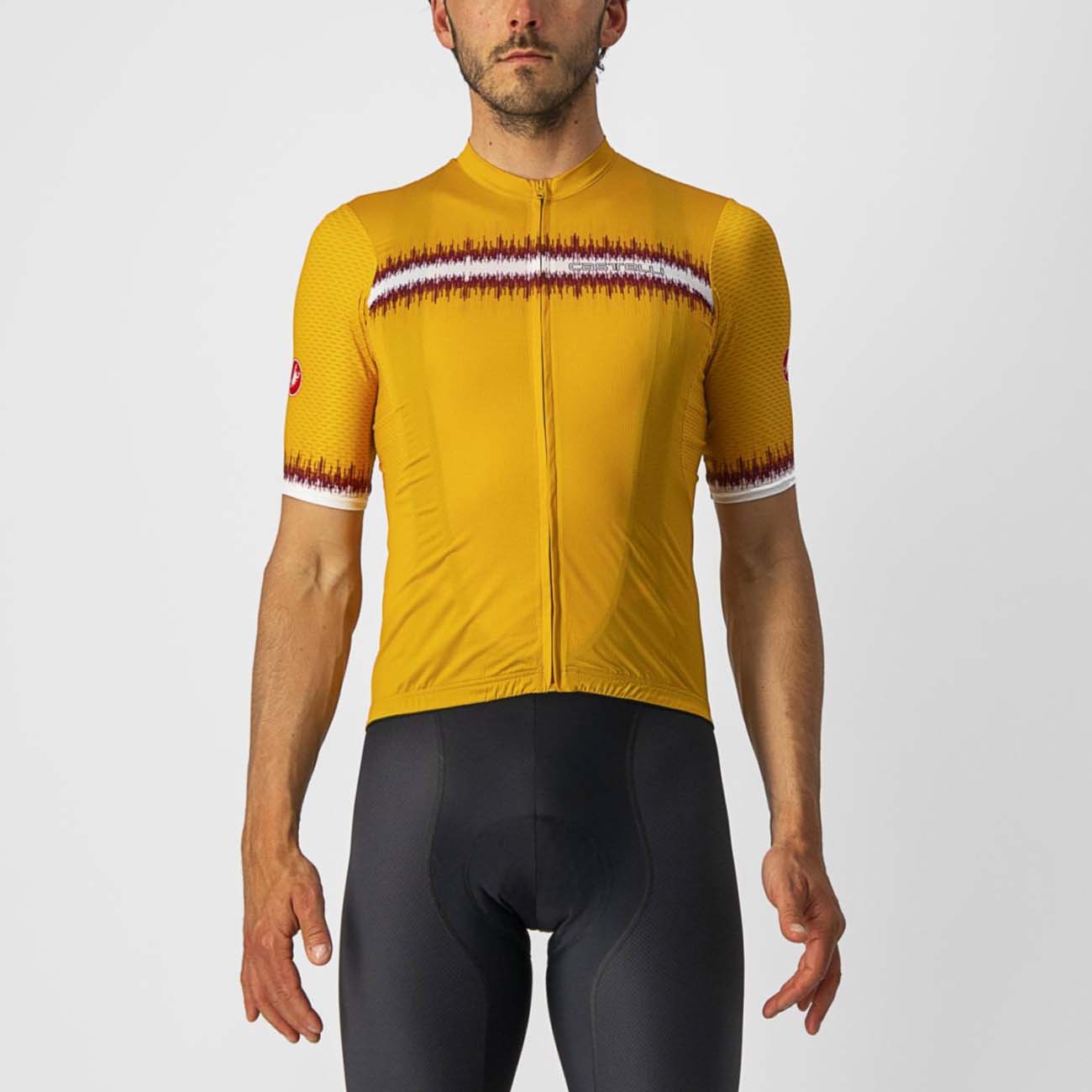 
                CASTELLI Cyklistický dres s krátkým rukávem - GRIMPEUR - žlutá 2XL
            