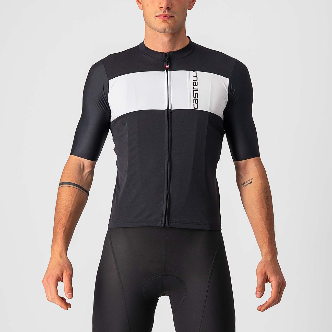 
                CASTELLI Cyklistický dres s krátkým rukávem - PROLOGO VII - černá/béžová/šedá
            