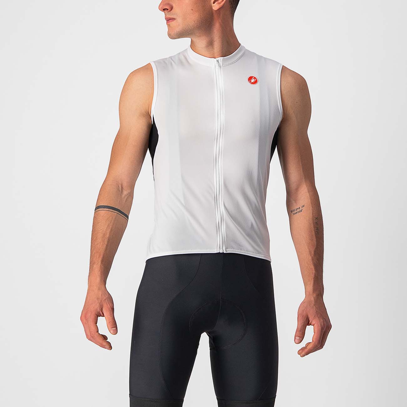 
                CASTELLI Cyklistický dres bez rukávů - ENTRATA VI - oranžová/šedá/ivory S
            