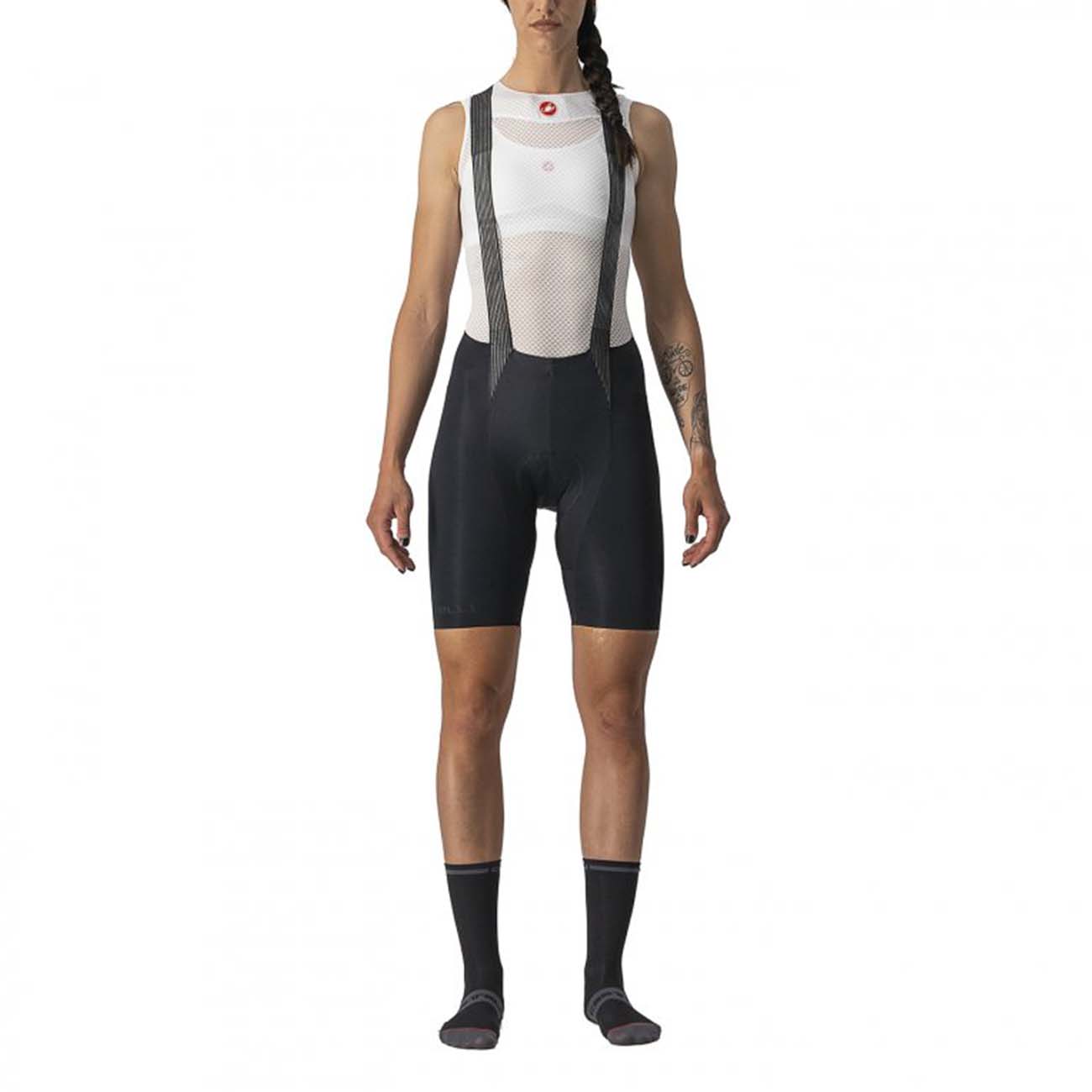 
                CASTELLI Cyklistické kalhoty krátké s laclem - FREE AERO RC LADY - černá
            