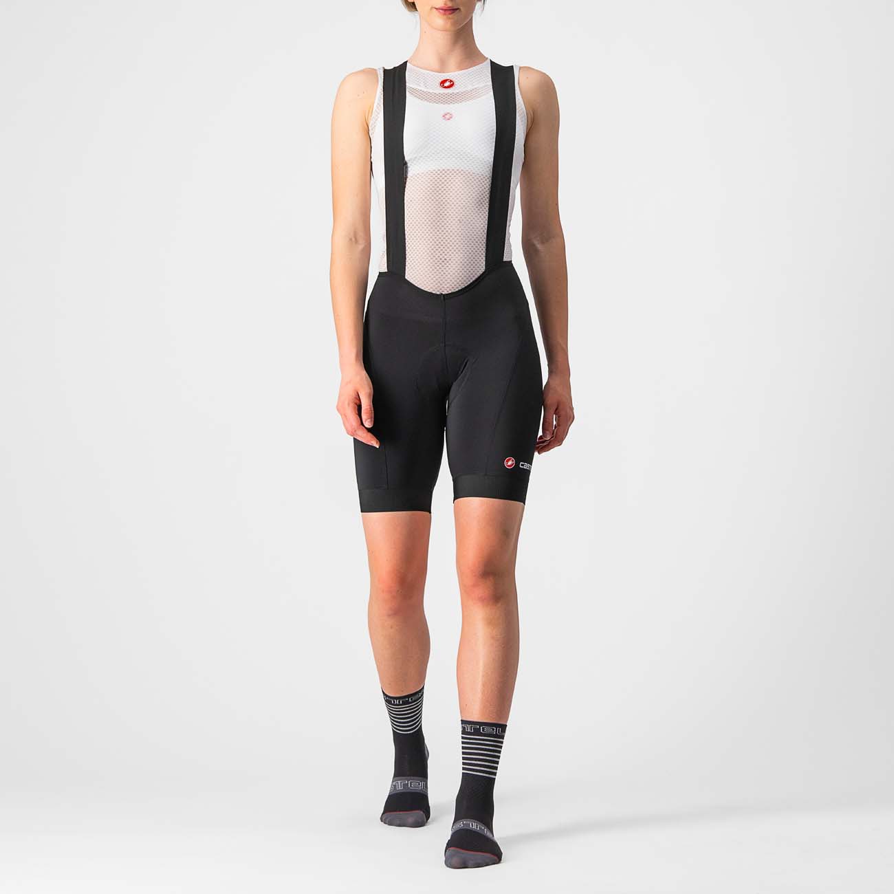 
                CASTELLI Cyklistické kalhoty krátké s laclem - ENDURANCE LADY  - černá M
            