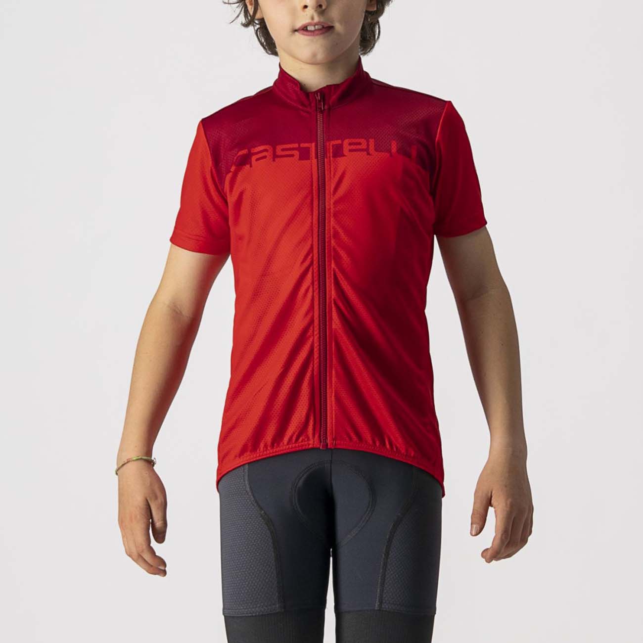 
                CASTELLI Cyklistický dres s krátkým rukávem - NEO PROLOGO KIDS - červená 6Y
            