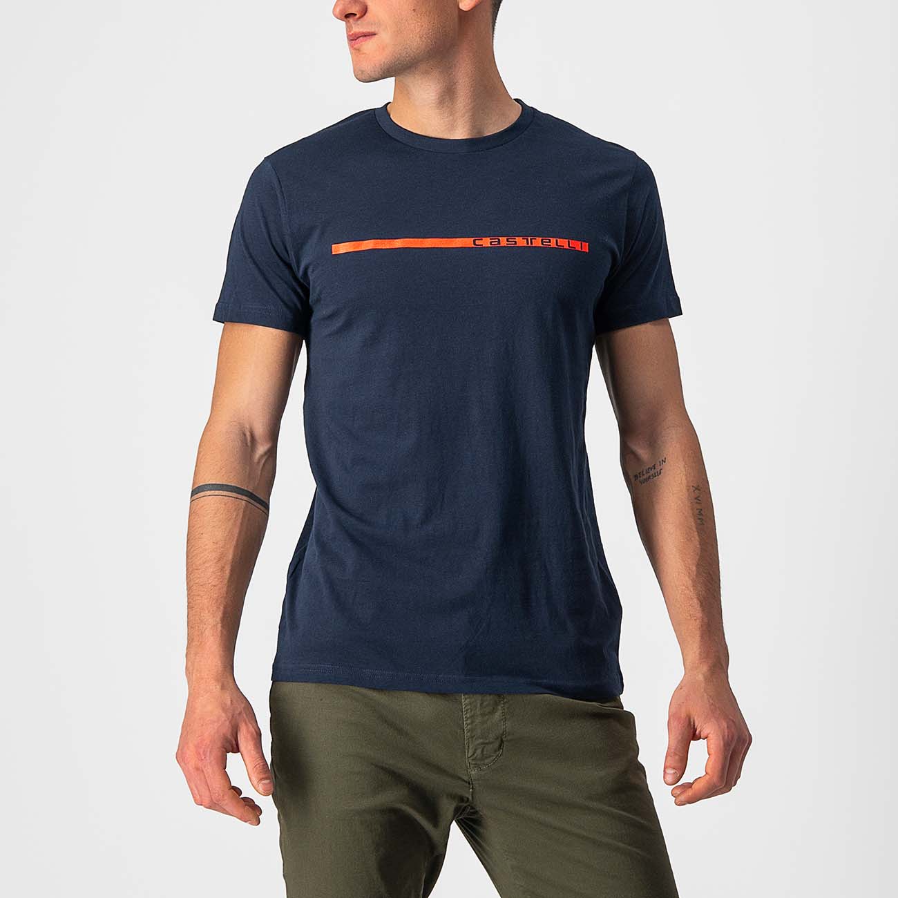 
                CASTELLI Cyklistické triko s krátkým rukávem - VENTAGLIO TEE - modrá/červená XL
            