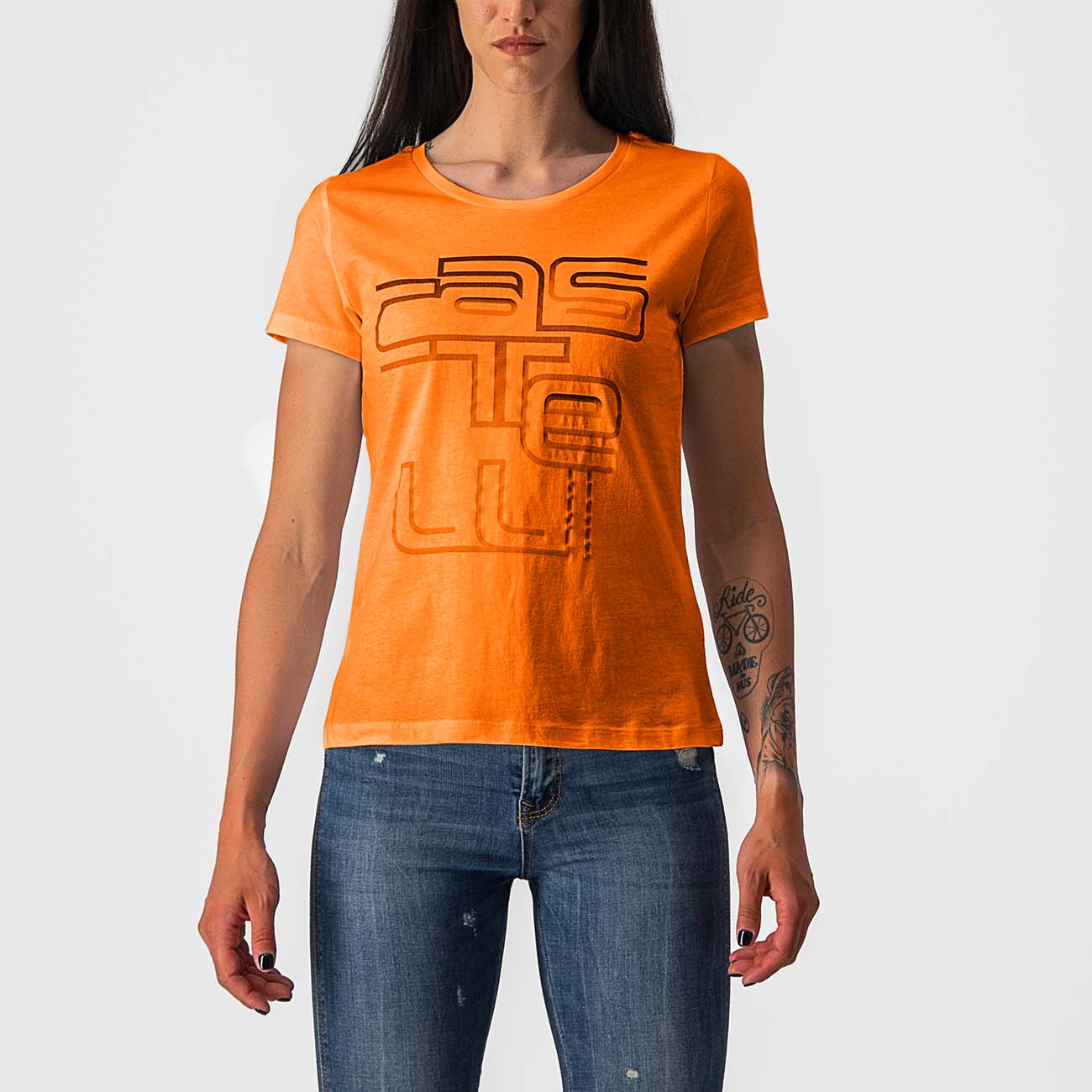 
                CASTELLI Cyklistické triko s krátkým rukávem - BELLAGIO TEE LADY - oranžová
            