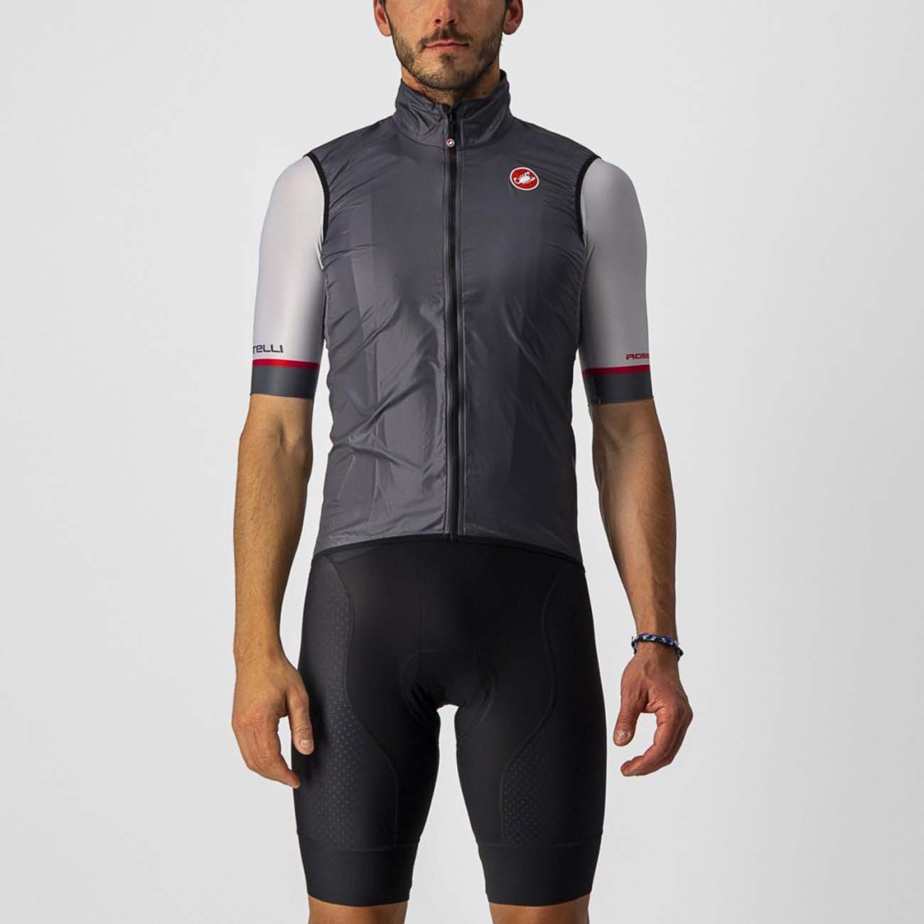 
                CASTELLI Cyklistická vesta - ARIA - šedá XL
            