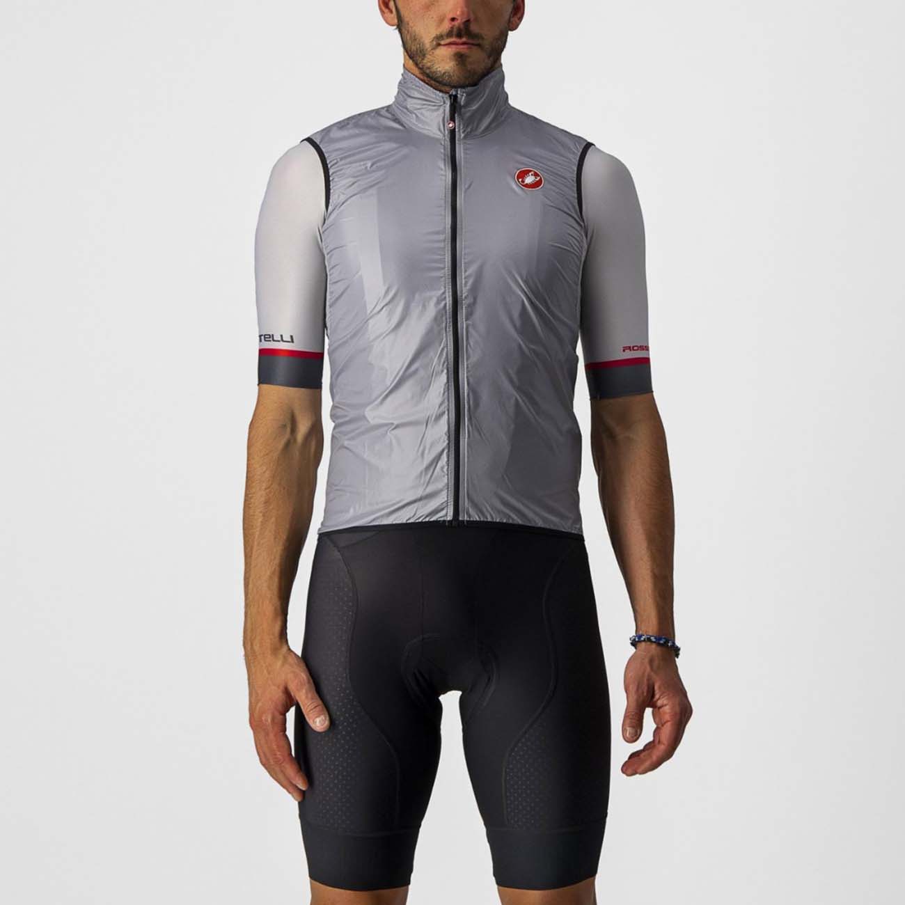 
                CASTELLI Cyklistická vesta - ARIA - stříbrná XL
            