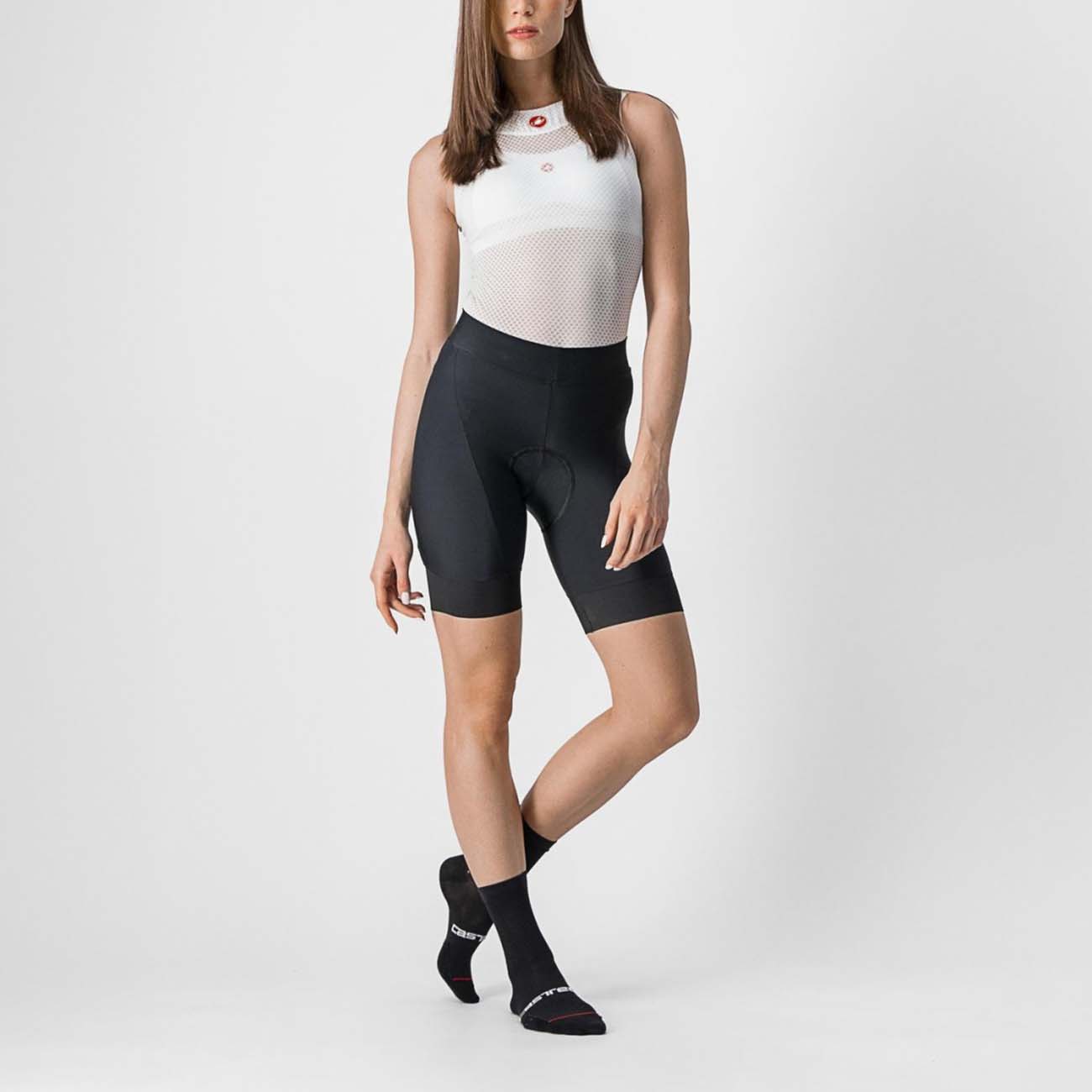 
                CASTELLI Cyklistické kalhoty krátké bez laclu - PRIMA LADY - černá XL
            
