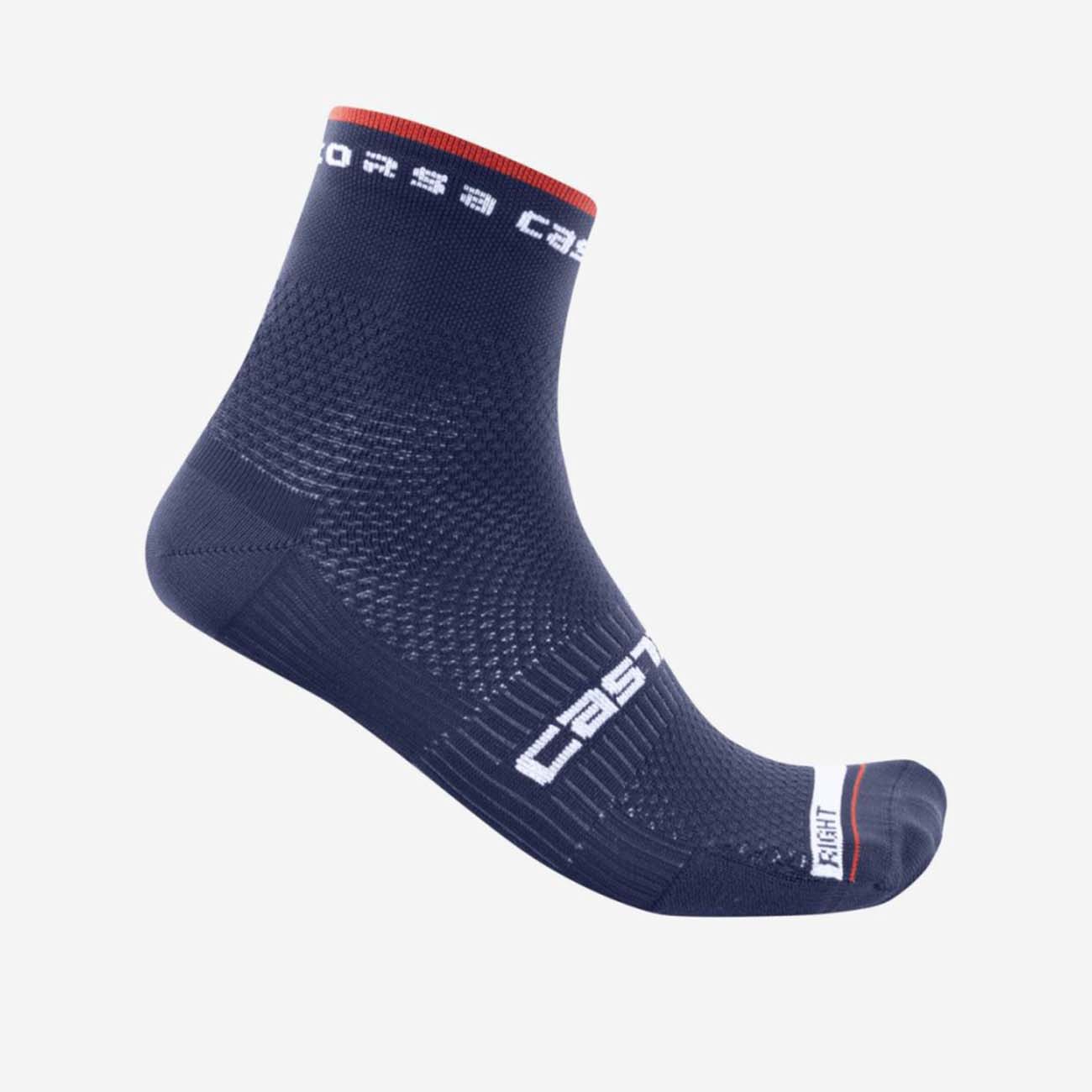 
                CASTELLI Cyklistické ponožky klasické - ROSSO CORSA PRO 9 - modrá S-M
            