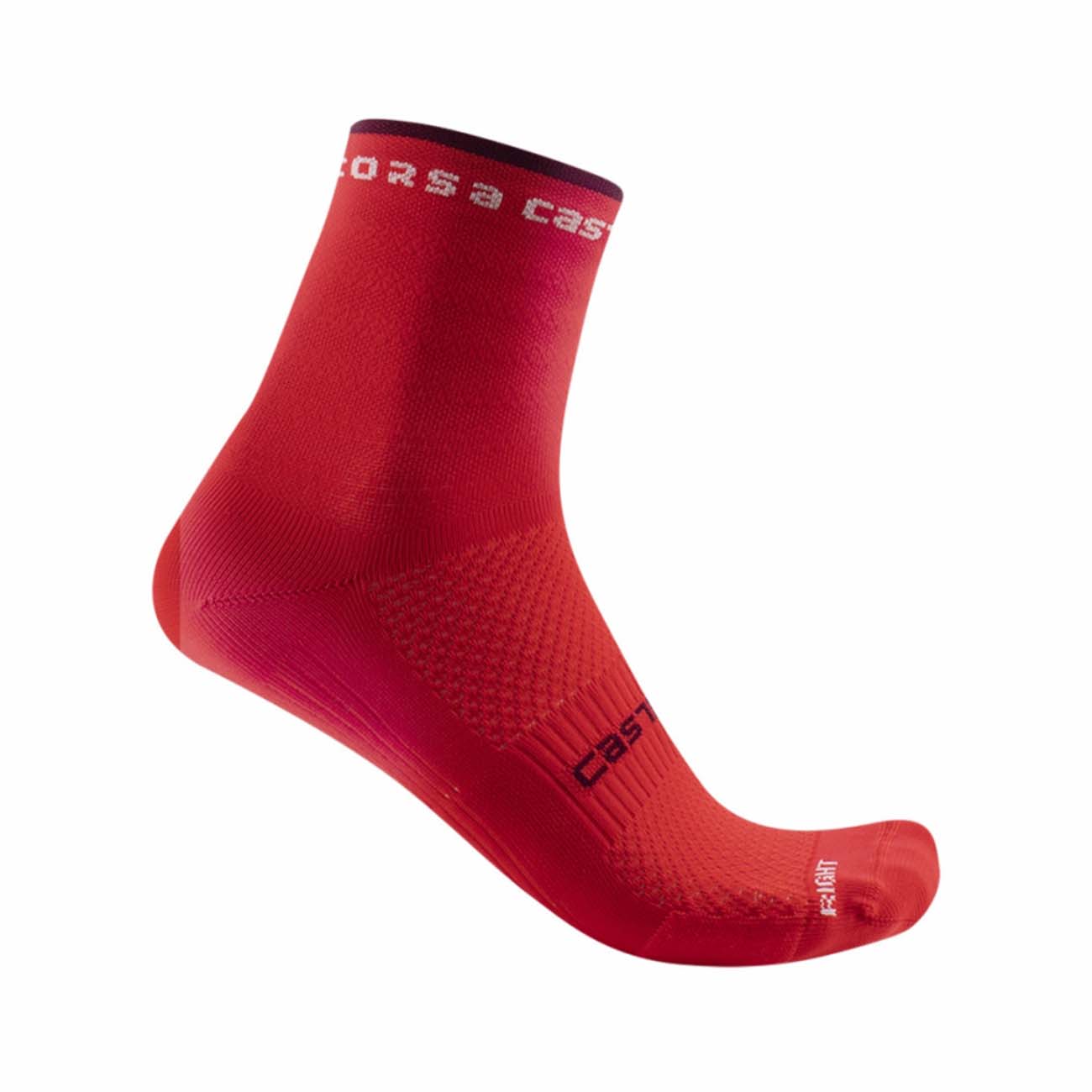 CASTELLI Cyklistické ponožky klasické - ROSSO CORSA 11 LADY - červená