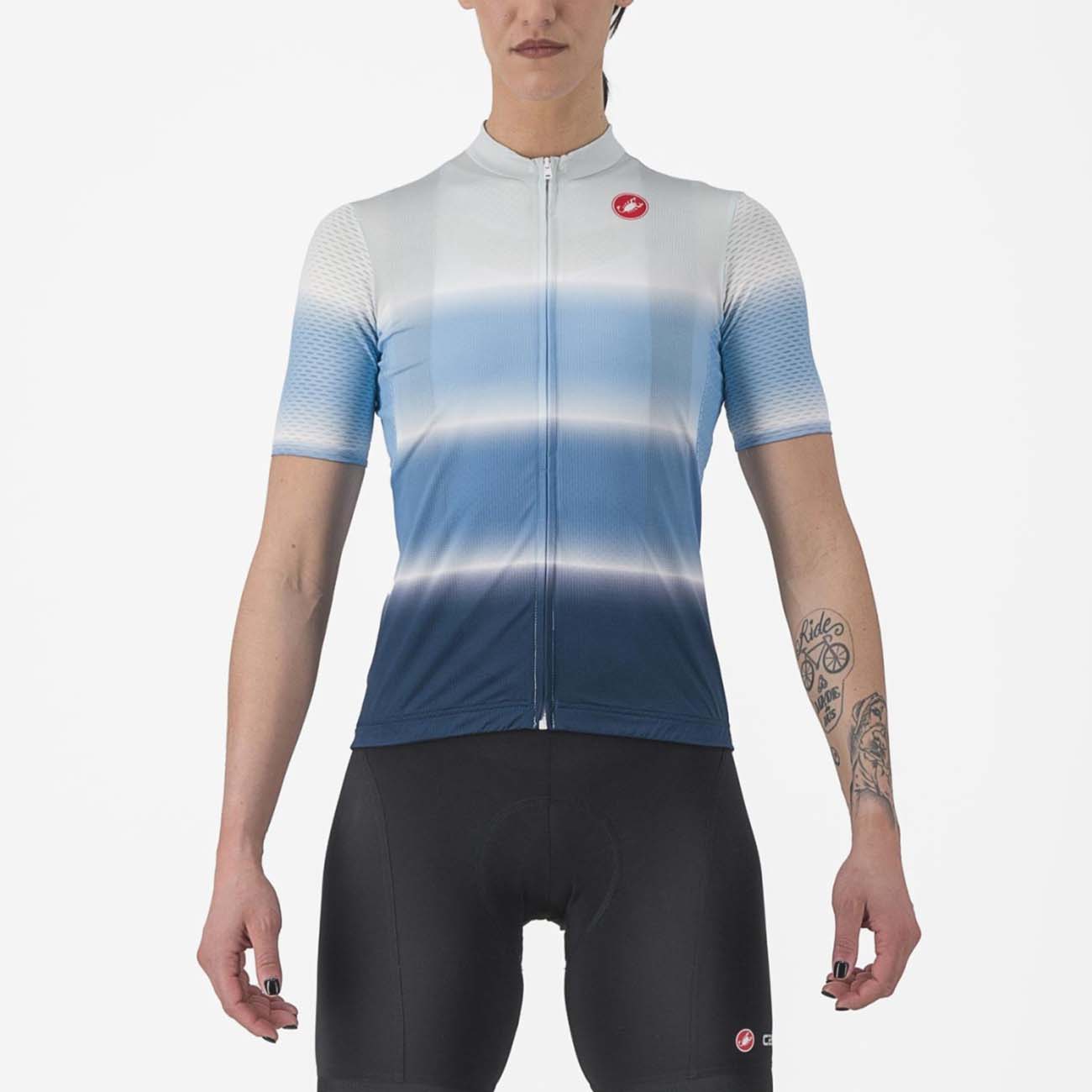Levně CASTELLI Cyklistický dres s krátkým rukávem - DOLCE LADY - modrá/světle modrá