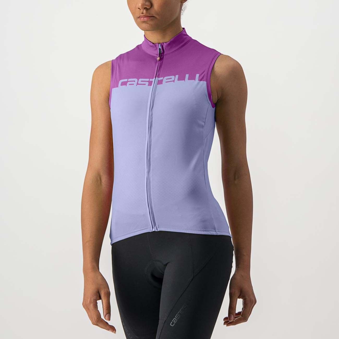 Levně CASTELLI Cyklistický dres bez rukávů - VELOCISSIMA LADY - fialová XL