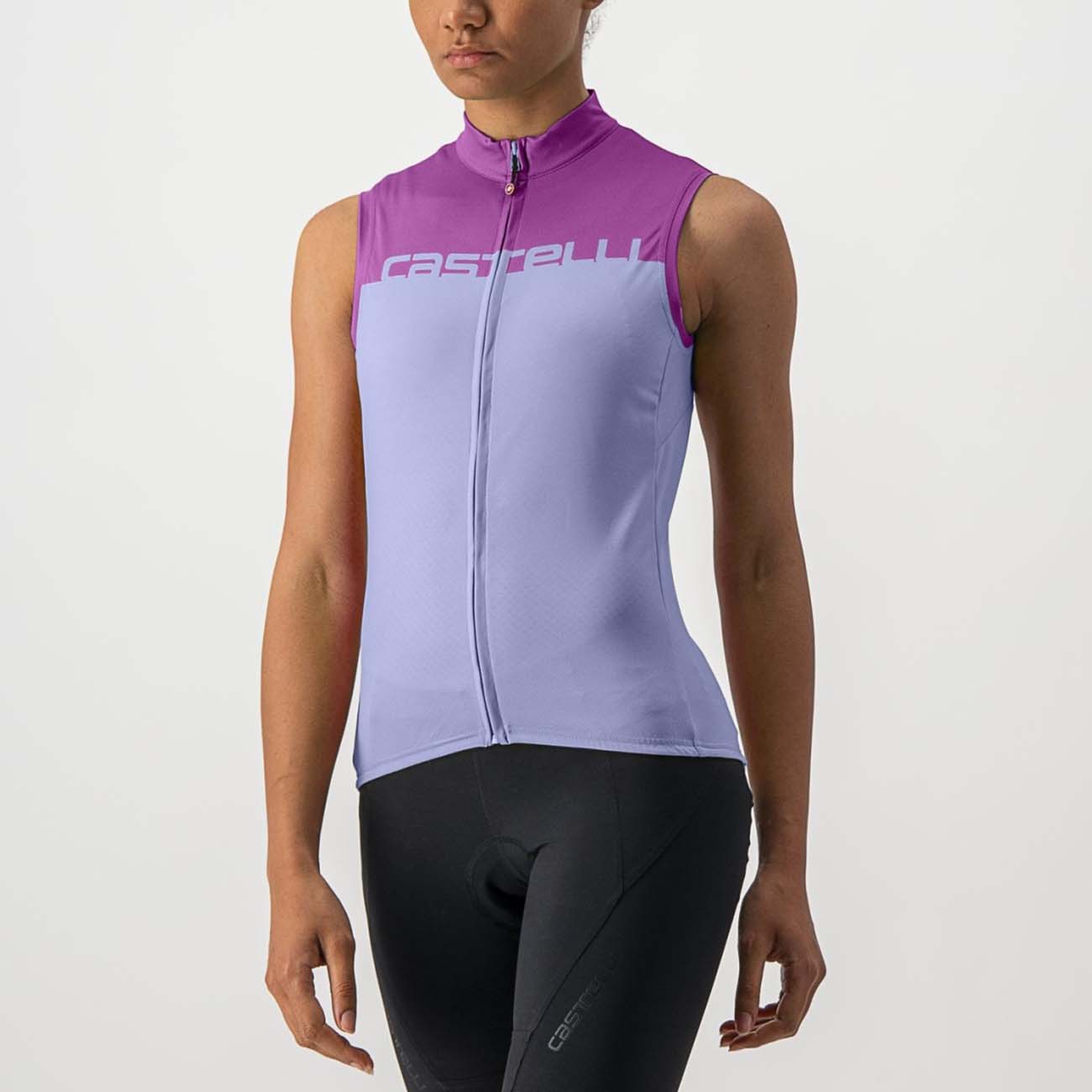 
                CASTELLI Cyklistický dres bez rukávů - VELOCISSIMA LADY - fialová S
            