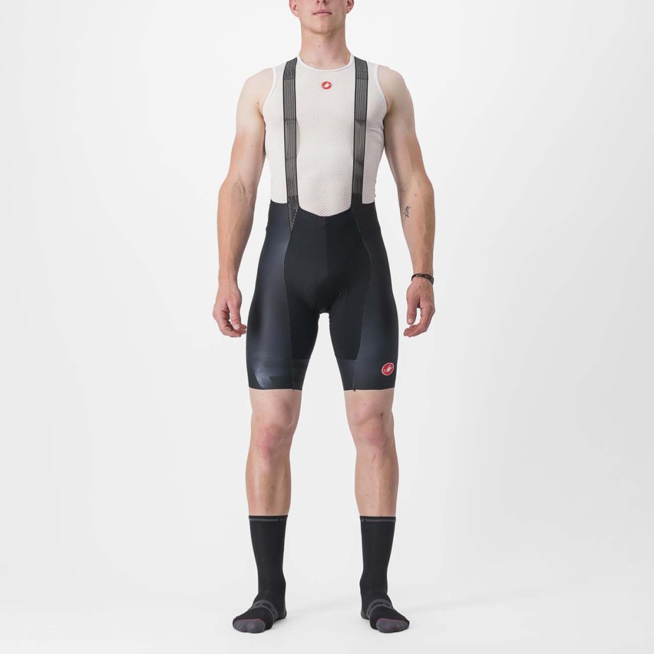 
                CASTELLI Cyklistické kalhoty krátké s laclem - FREE AERO RC KIT - černá
            