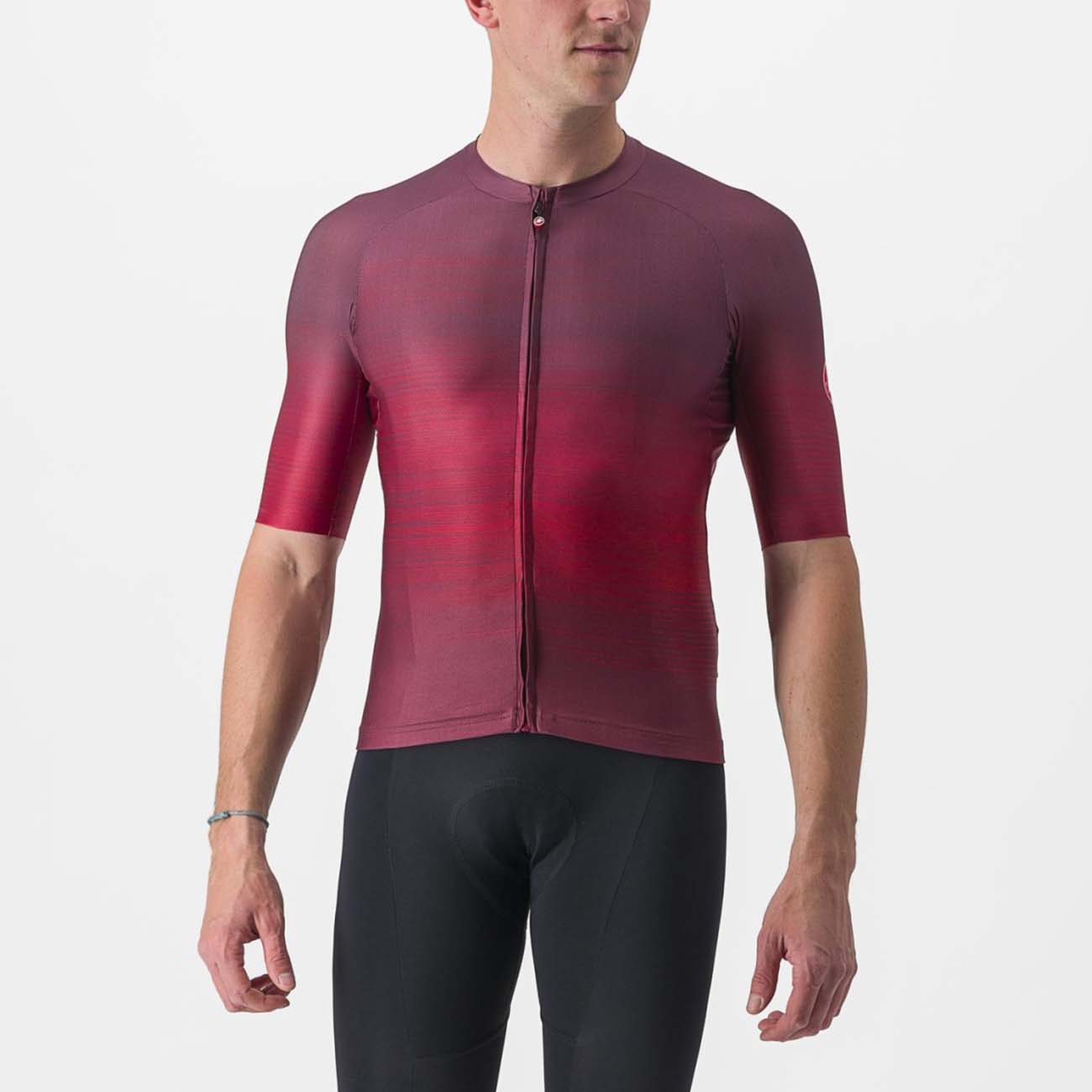 
                CASTELLI Cyklistický dres s krátkým rukávem - AERO RACE 6.0 - bordó XL
            