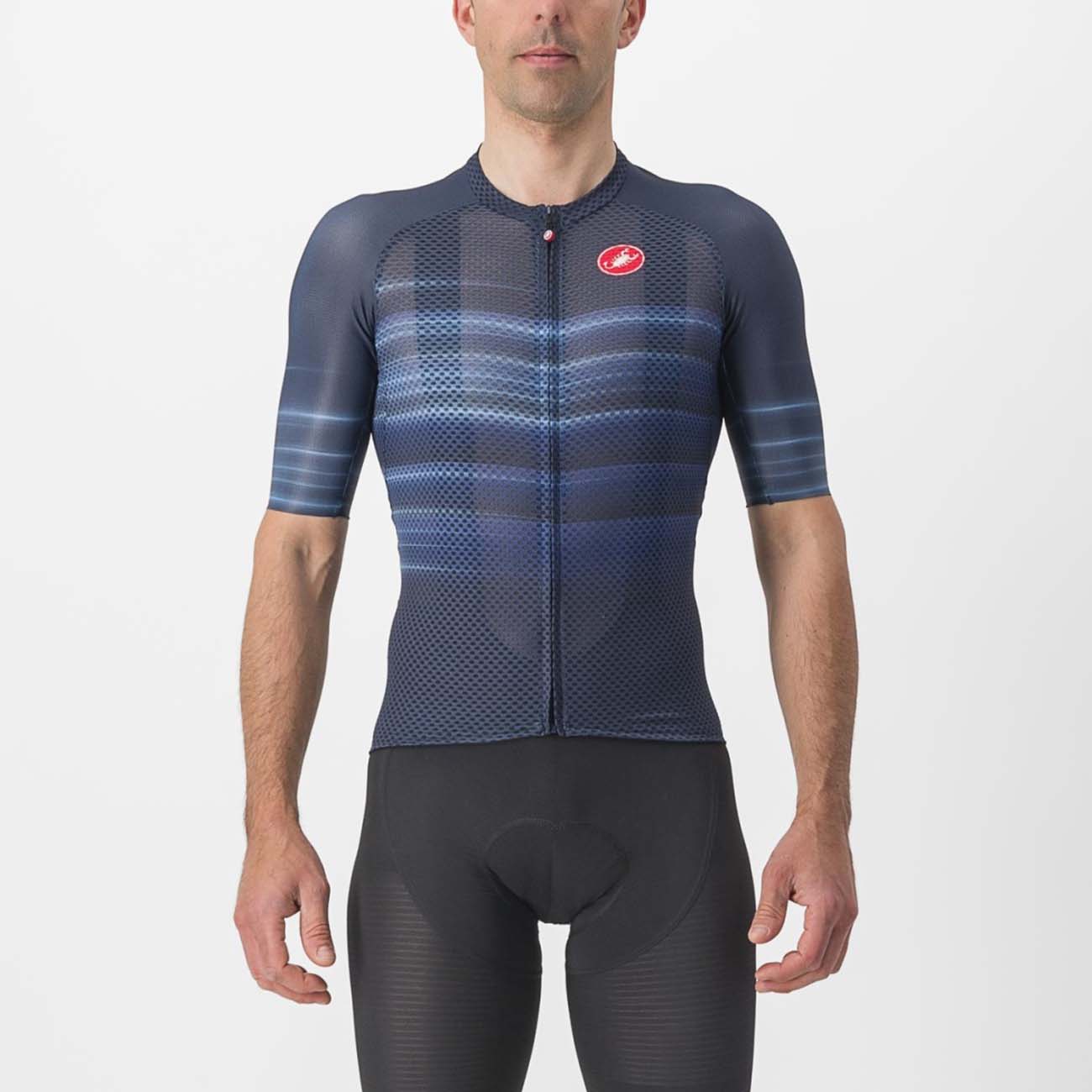 
                CASTELLI Cyklistický dres s krátkým rukávem - CLIMBER\'S 3.0 - modrá XL
            