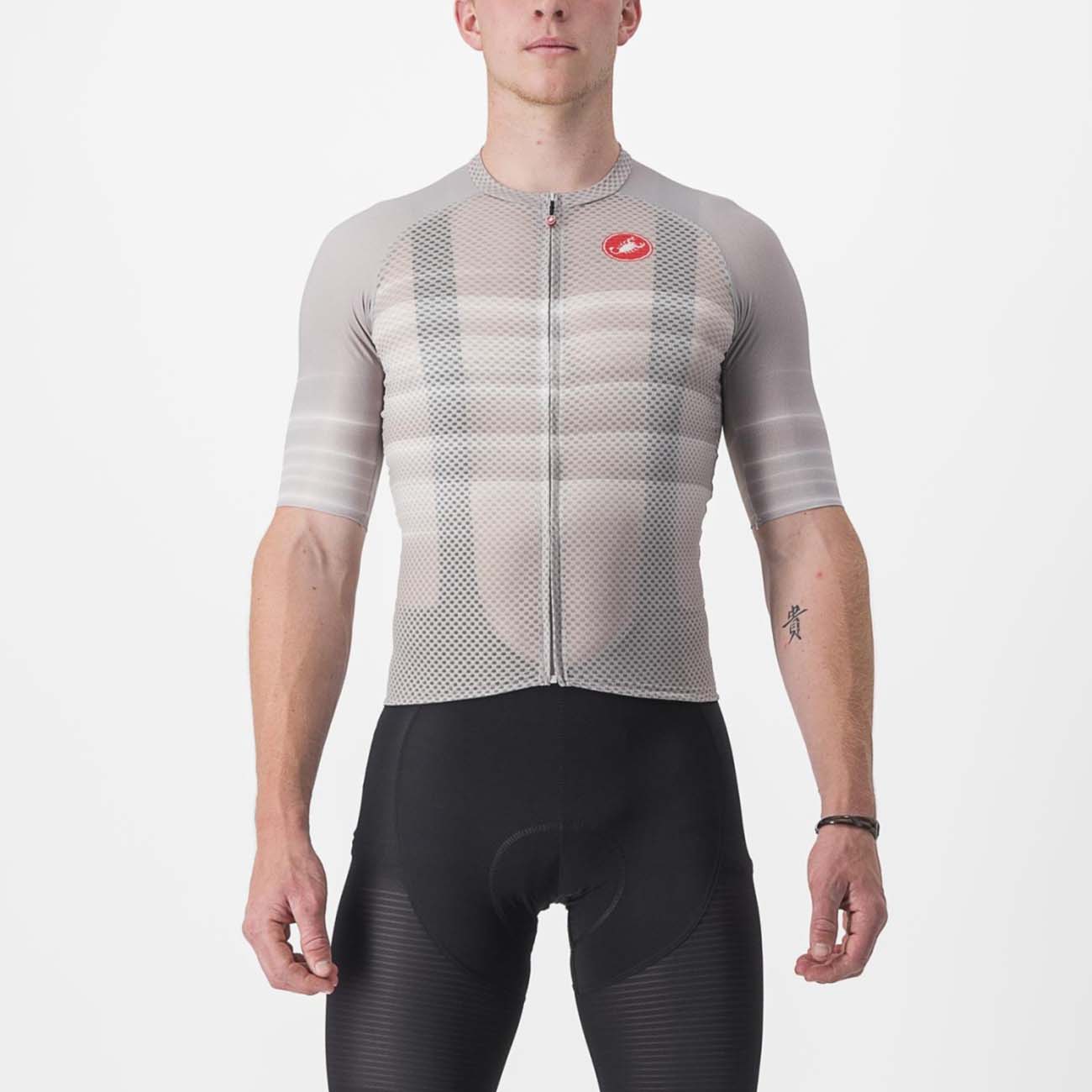 
                CASTELLI Cyklistický dres s krátkým rukávem - CLIMBER\'S 3.0 - šedá
            