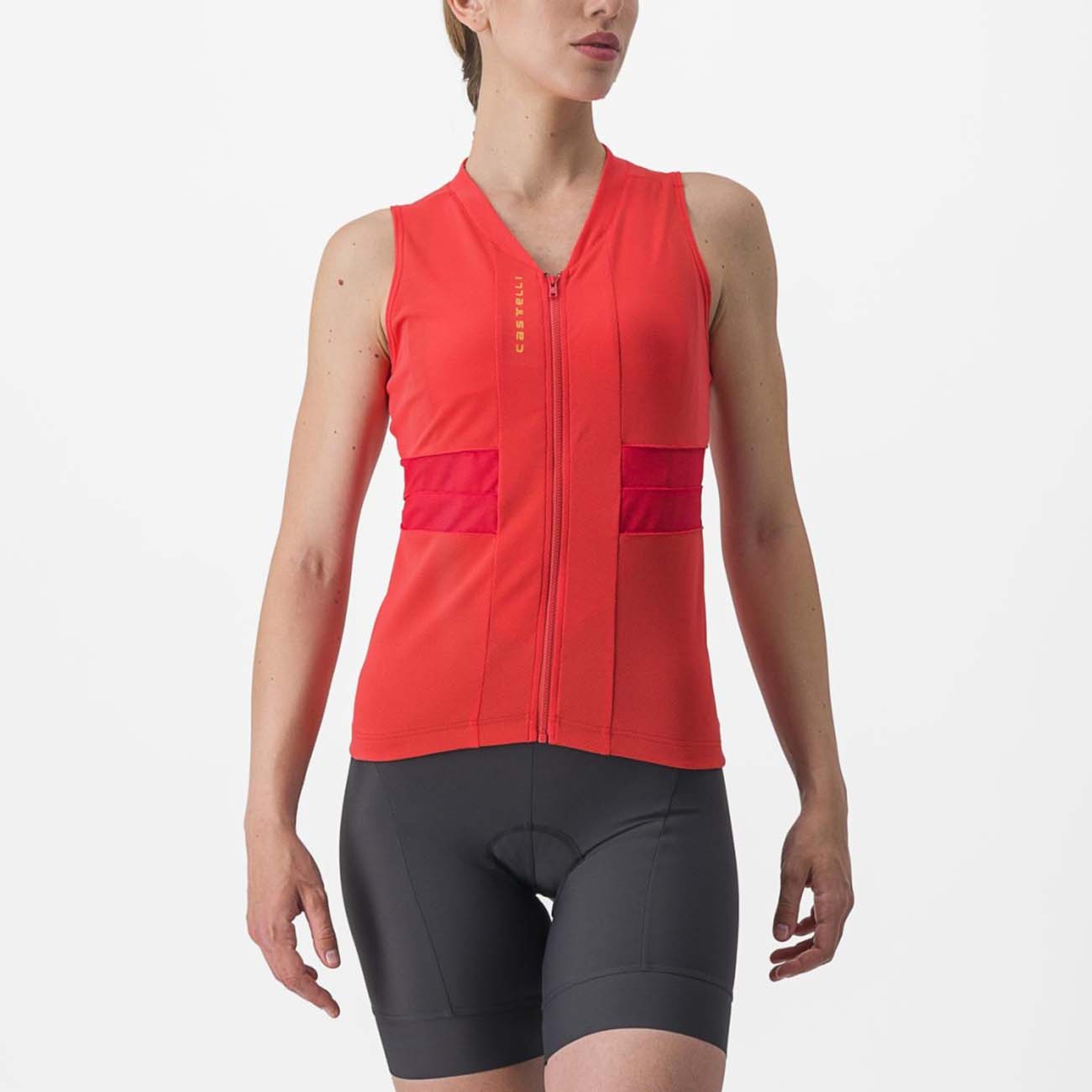 
                CASTELLI Cyklistický dres bez rukávů - ANIMA 4 LADY - oranžová M
            