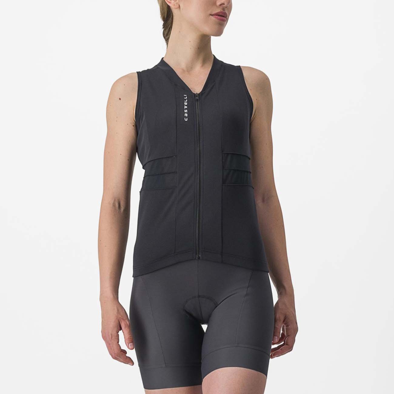 
                CASTELLI Cyklistický dres bez rukávů - ANIMA 4 LADY - antracitová M
            