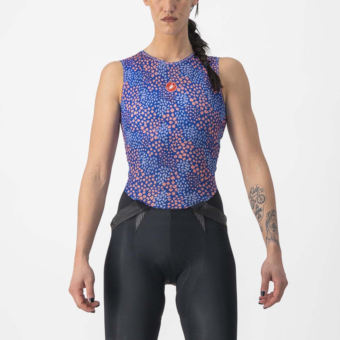 
                CASTELLI Cyklistické triko bez rukávů - PRO MESH 4 W LADY - modrá M
            