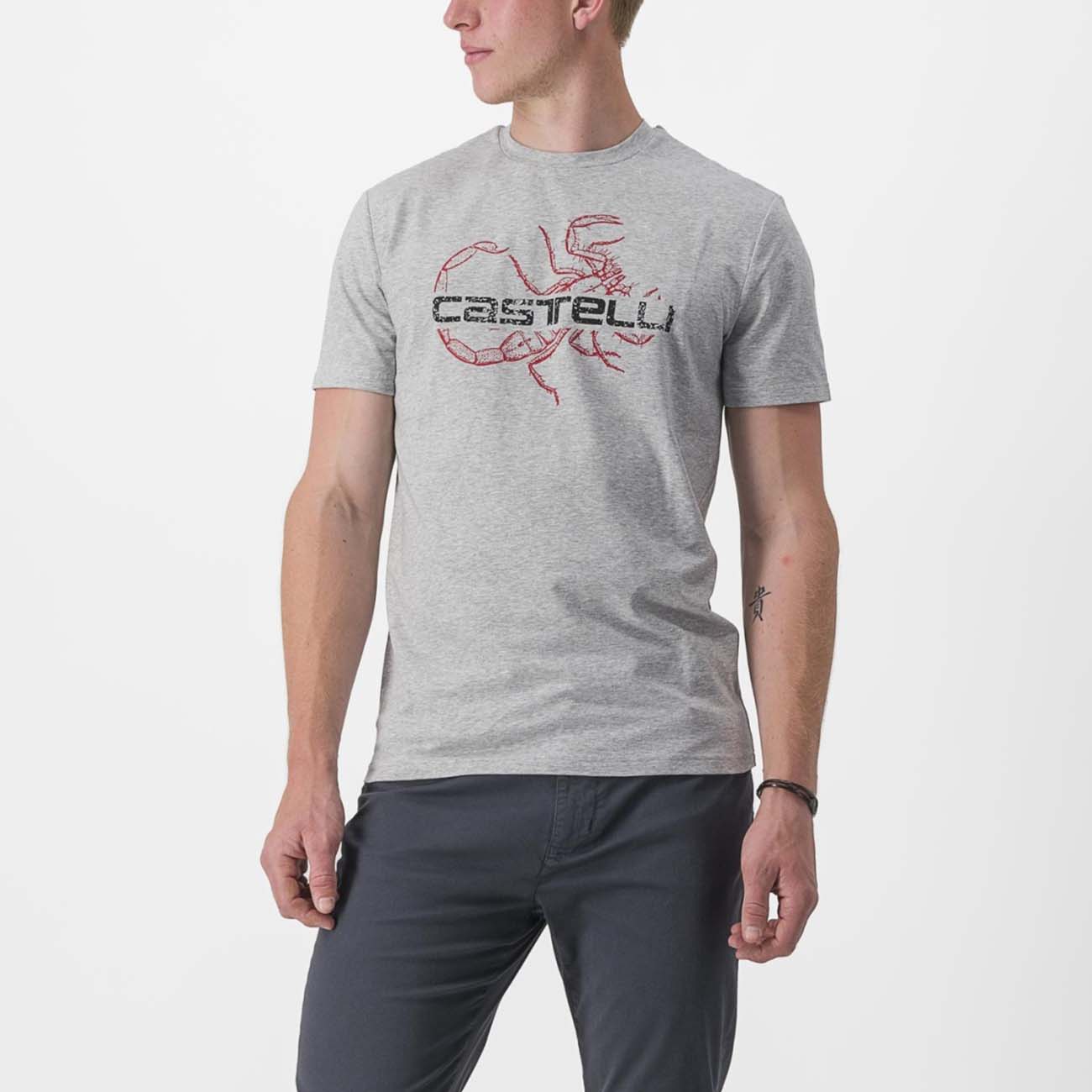 Levně CASTELLI Cyklistické triko s krátkým rukávem - FINALE TEE - šedá