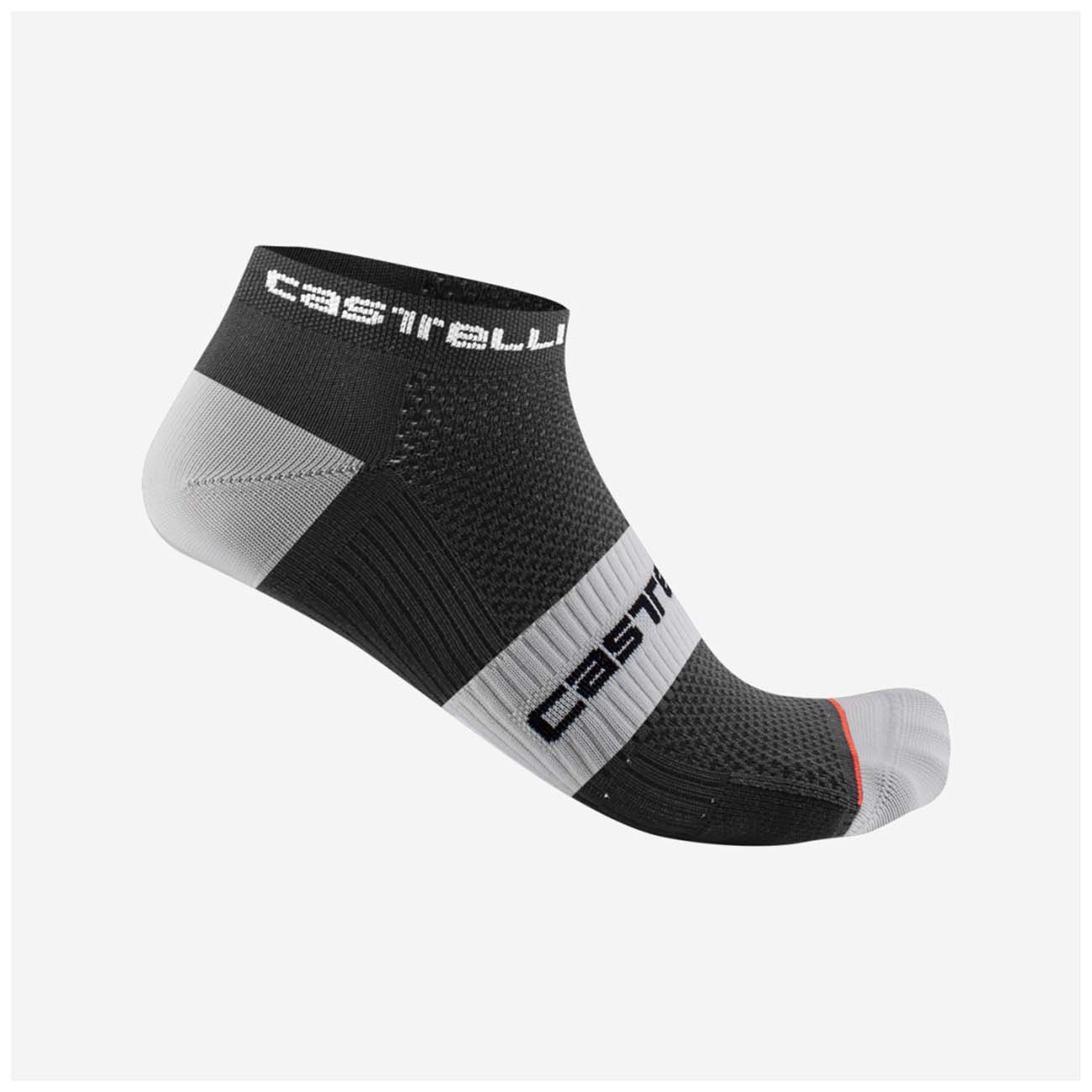 
                CASTELLI Cyklistické ponožky kotníkové - LOWBOY 2 - černá/bílá
            