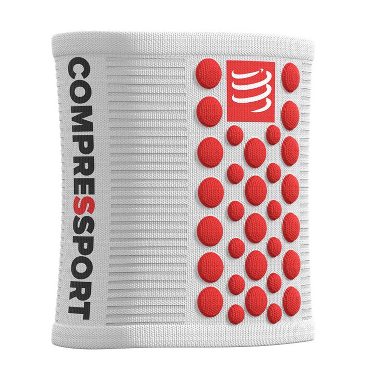 COMPRESSPORT potítko - 3D.DOTS - bílá/červená