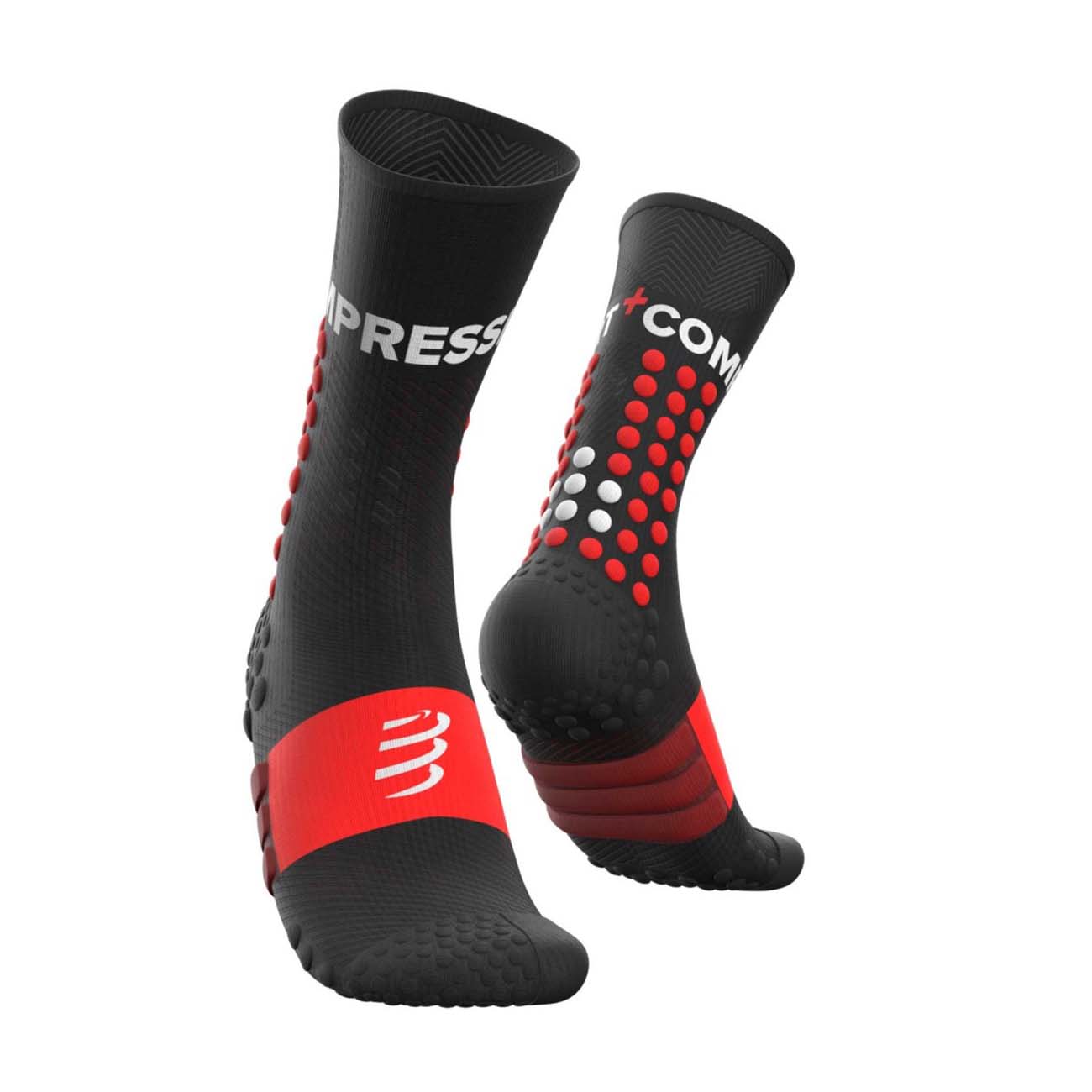 COMPRESSPORT Cyklistické ponožky klasické - ULTRA TRAIL - černá