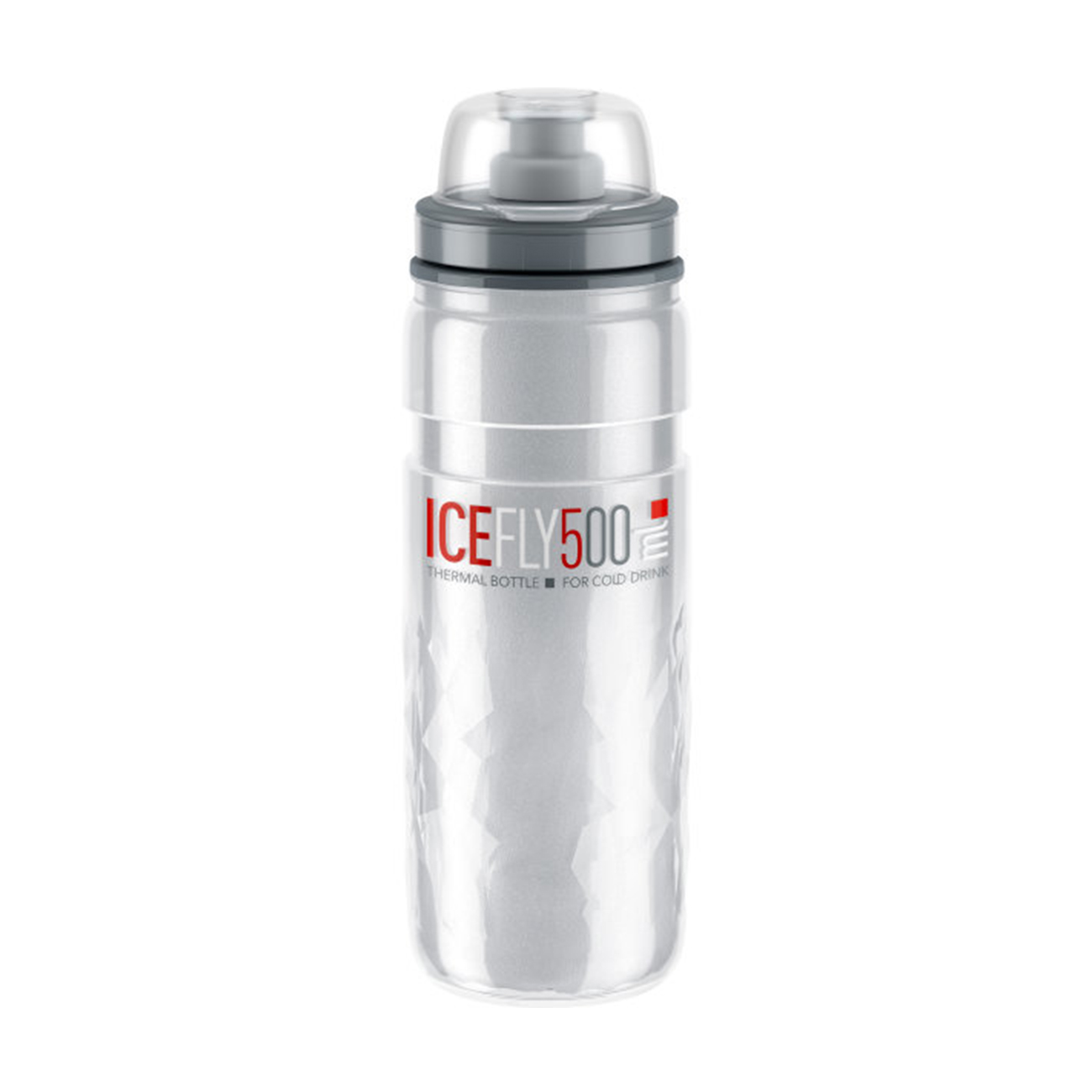 
                ELITE Cyklistická láhev na vodu - ICE FLY MTB 500 ml - transparentní
            