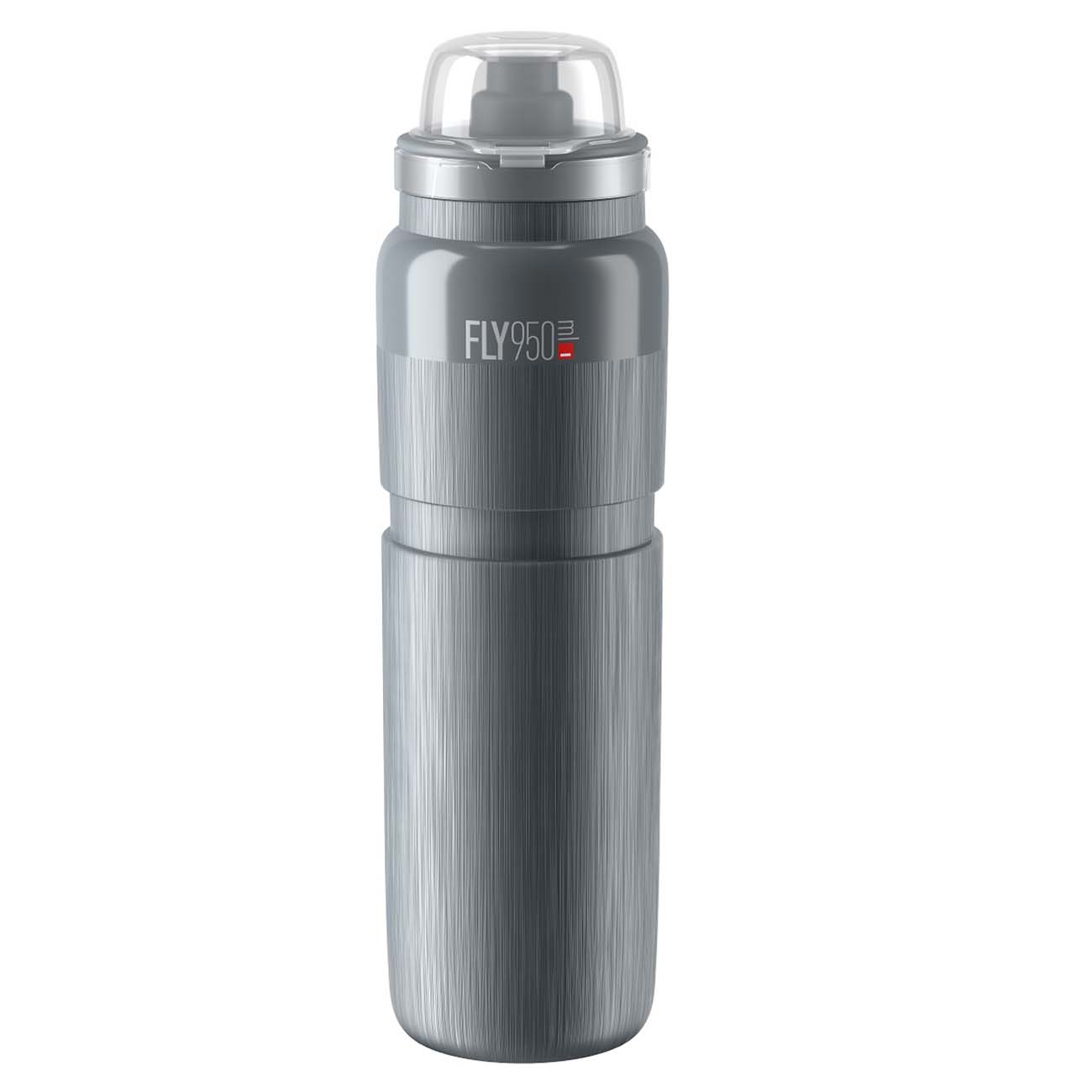 
                ELITE Cyklistická láhev na vodu - FLY MTB TEX 950 ml - šedá
            