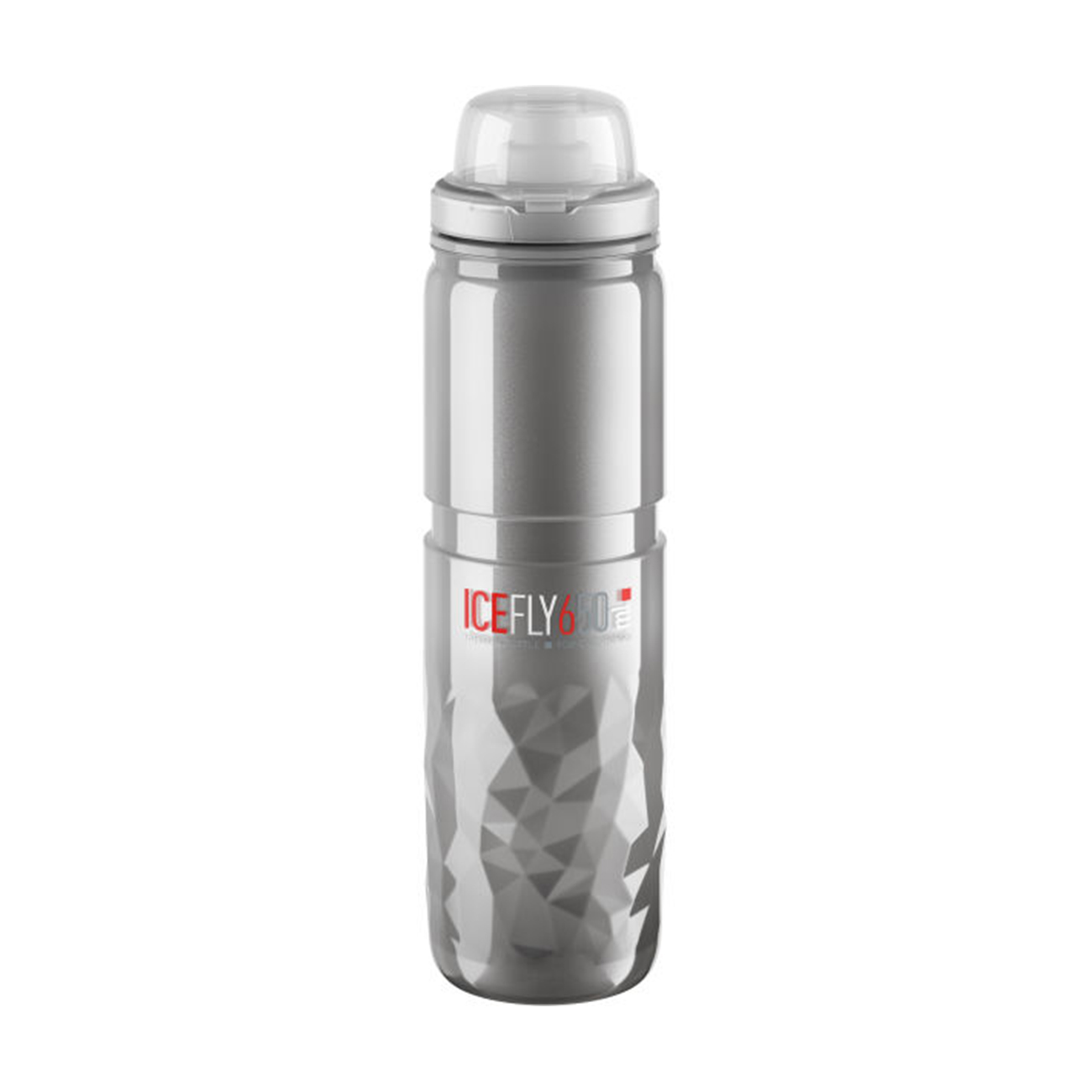 
                ELITE Cyklistická láhev na vodu - ICE FLY 650 ml - transparentní
            