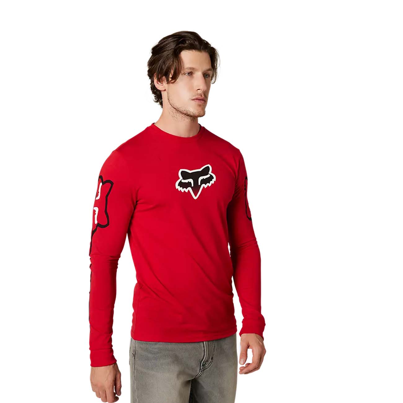 
                FOX Cyklistické triko s dlouhým rukávem - VIZEN DRIRELEASE® - červená
            
