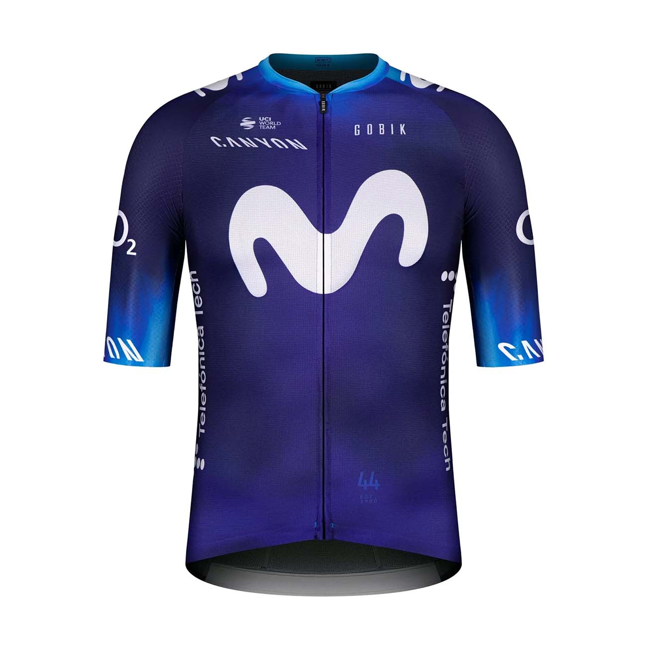 
                GOBIK Cyklistický dres s krátkým rukávem - MOVISTAR 2023 - bílá/modrá L
            