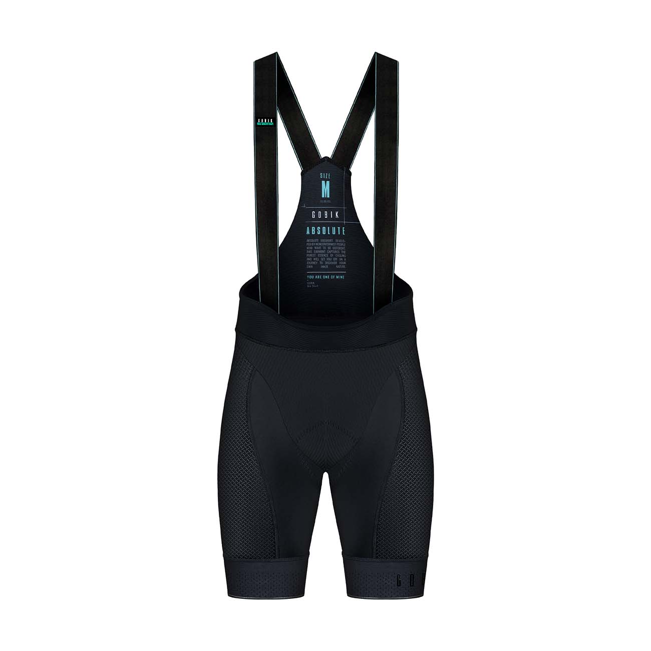 GOBIK Cyklistické kalhoty krátké s laclem - ABSOLUTE 5.0 K10 - černá 2XL