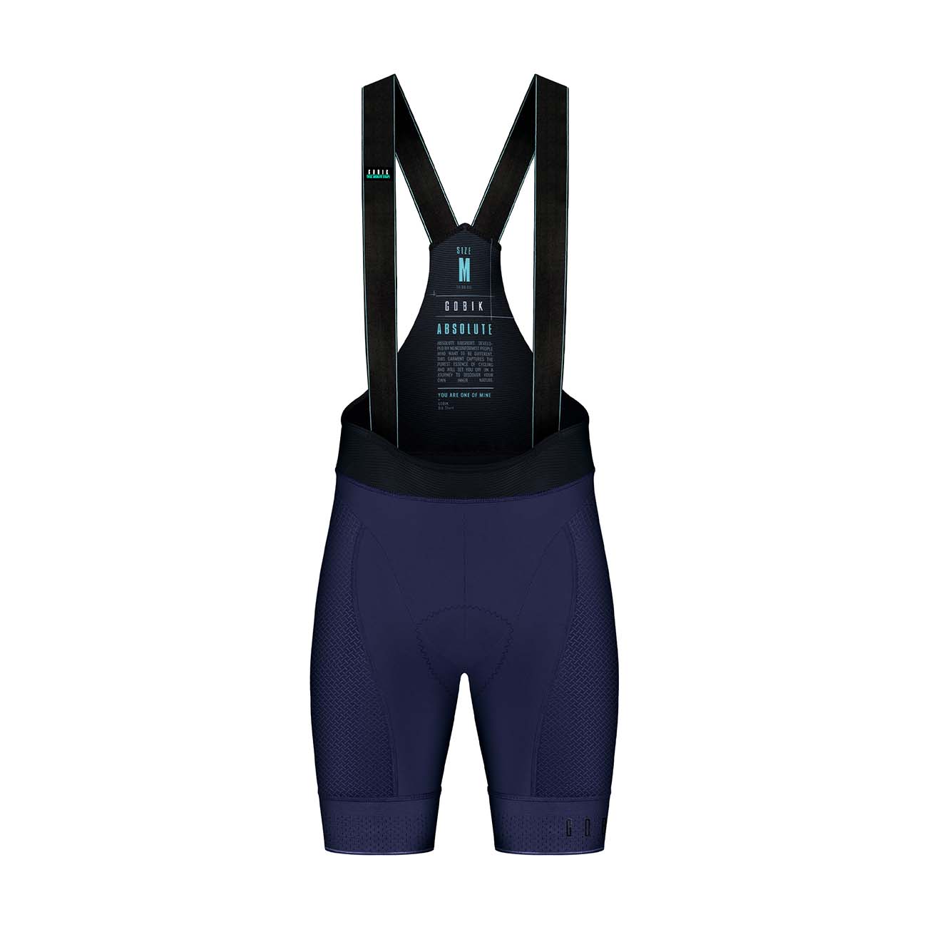 GOBIK Cyklistické kalhoty krátké s laclem - ABSOLUTE 5.0 K10 - modrá 2XL