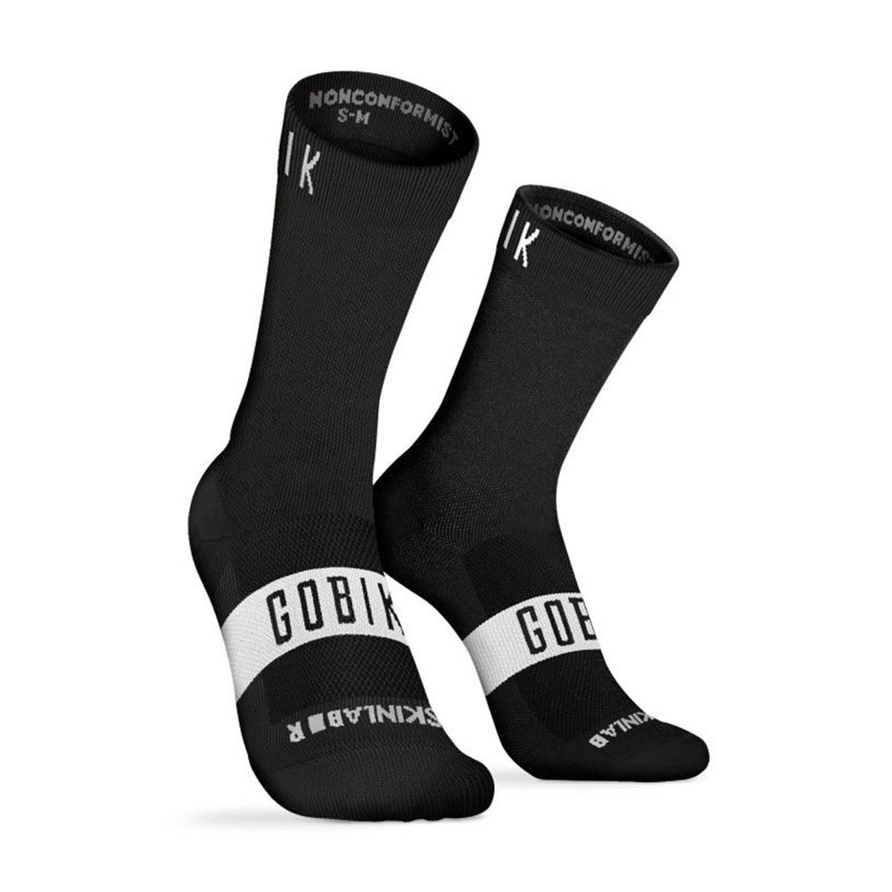 
                GOBIK Cyklistické ponožky klasické - PURE - bílá/černá S-M
            