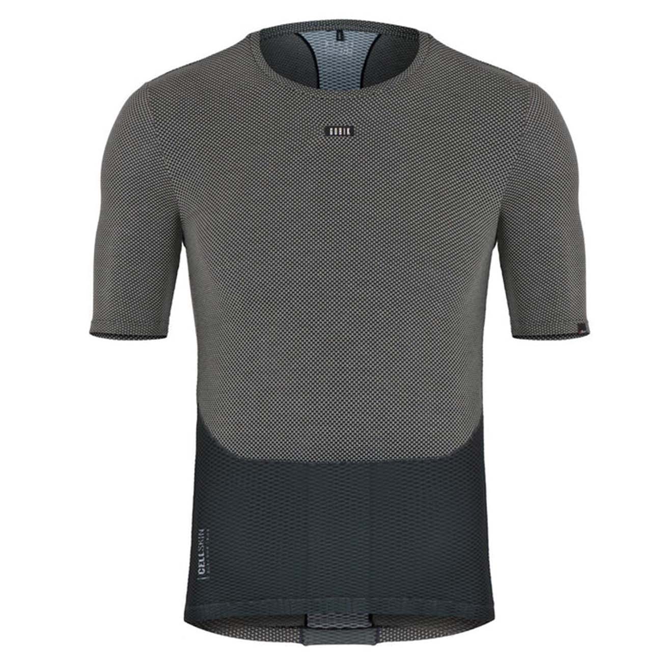 
                GOBIK Cyklistické triko s krátkým rukávem - CELL SKIN - šedá/černá L-XL
            