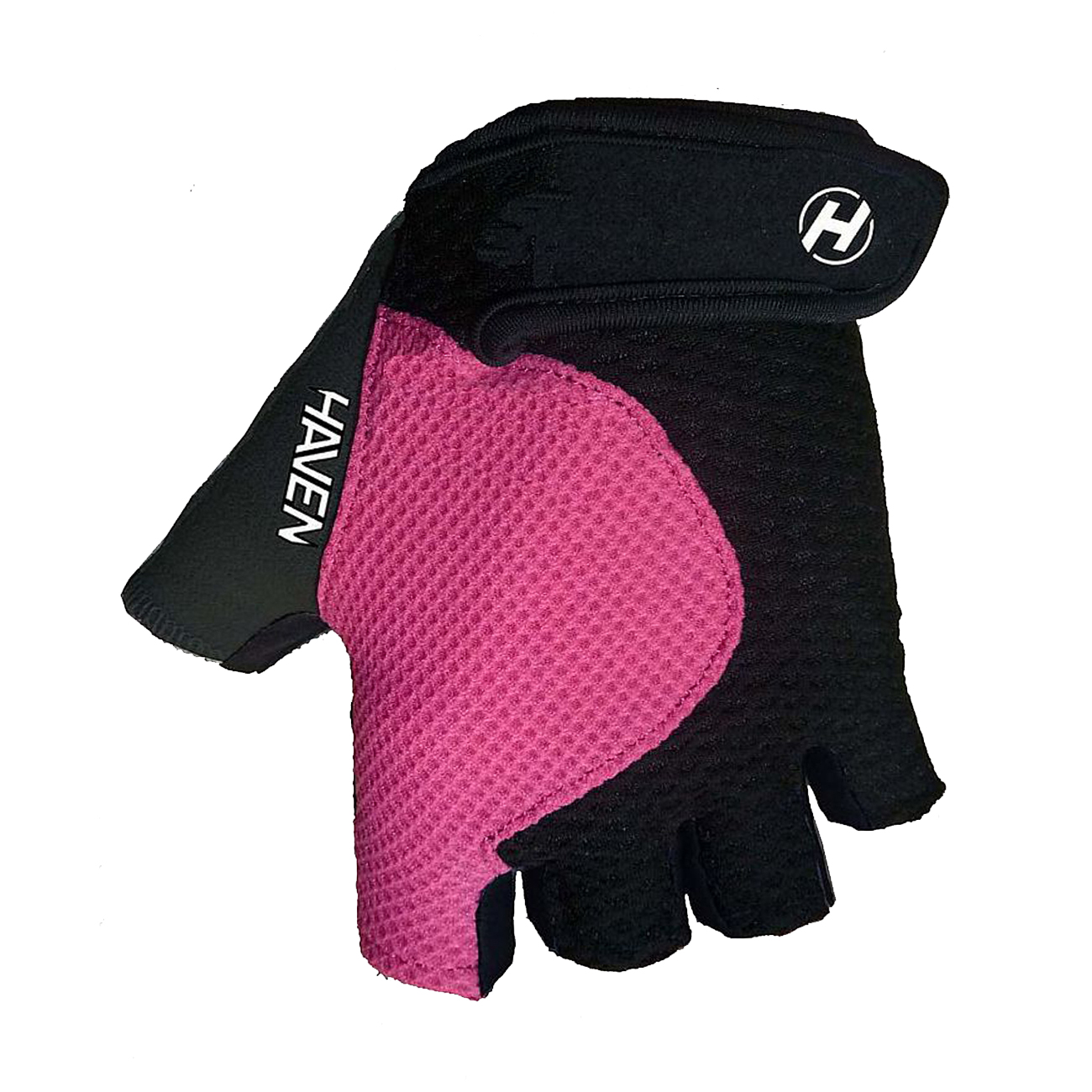 
                HAVEN Cyklistické rukavice krátkoprsté - KIOWA SHORT - černá/růžová
            