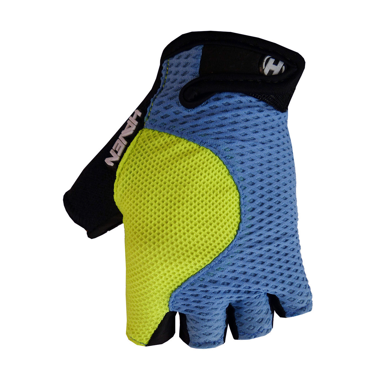 
                HAVEN Cyklistické rukavice krátkoprsté - KIOWA SHORT - černá/modrá/zelená 2XL
            