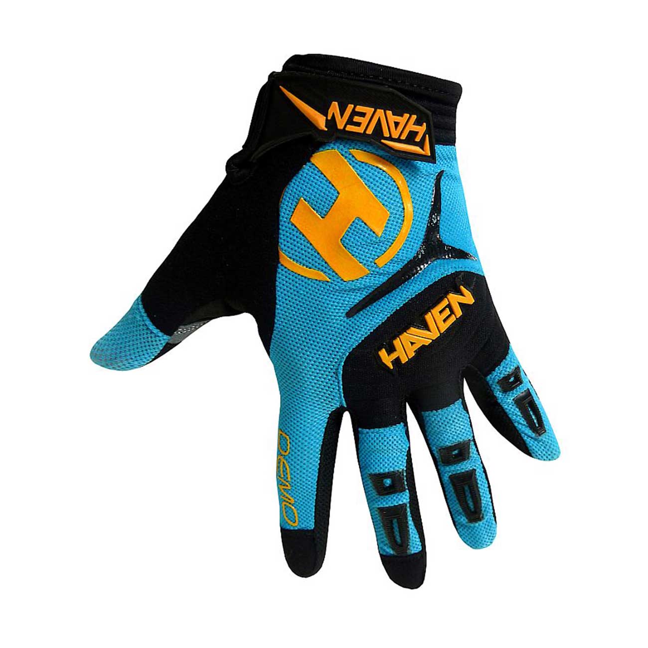 
                HAVEN Cyklistické rukavice dlouhoprsté - DEMO LONG - modrá/oranžová XL
            