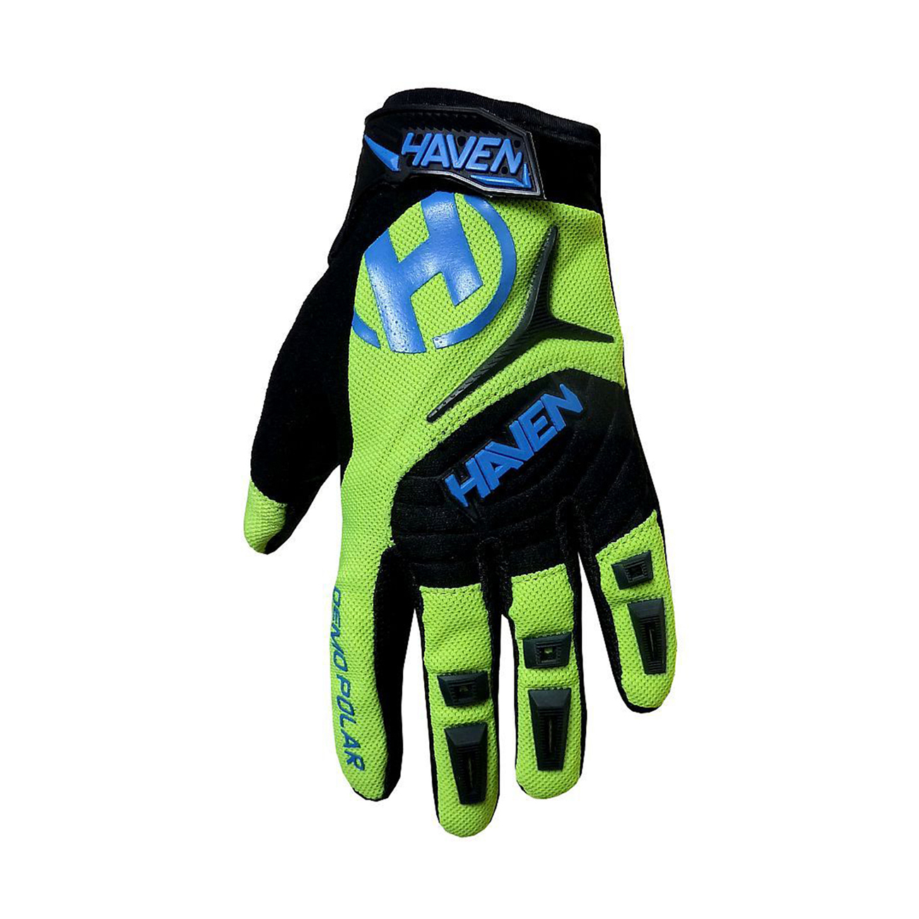 
                HAVEN Cyklistické rukavice dlouhoprsté - DEMO POLAR - černá/modrá/zelená XL
            