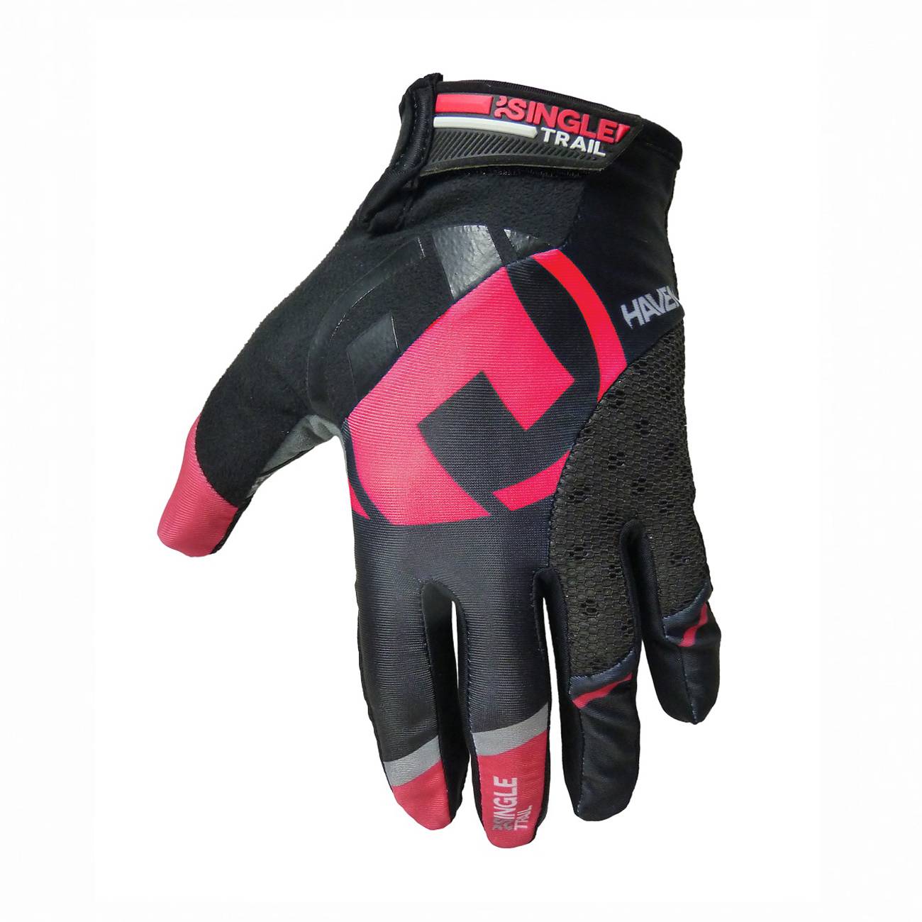
                HAVEN Cyklistické rukavice dlouhoprsté - SINGLETRAIL LONG - růžová/černá XL
            