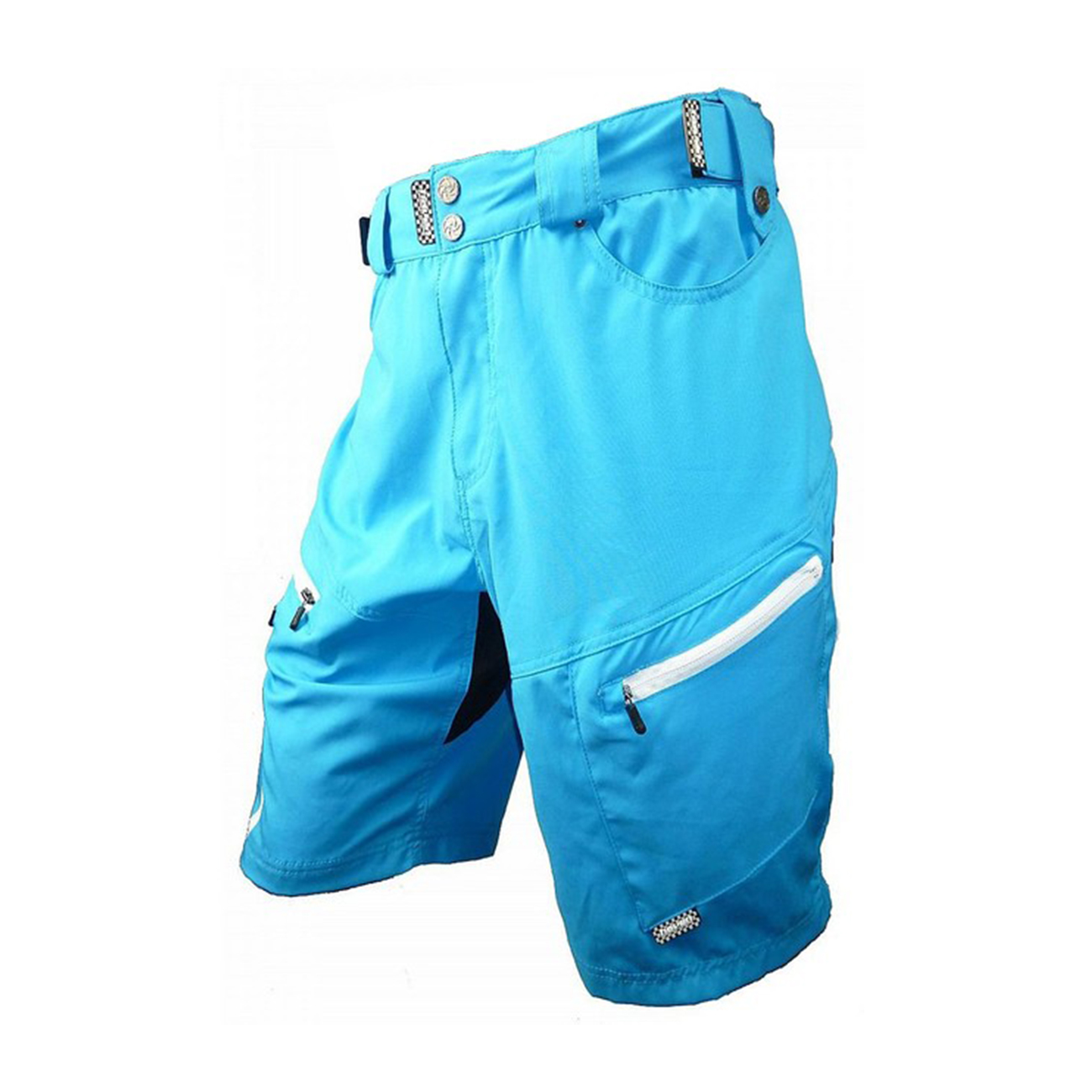 
                HAVEN Cyklistické kalhoty krátké bez laclu - NAVAHO SLIMFIT - modrá/bílá/zelená S
            