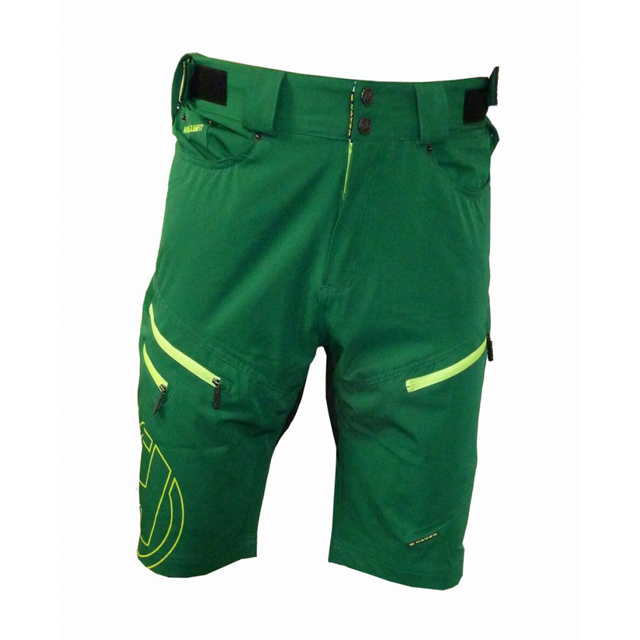 
                HAVEN Cyklistické kalhoty krátké bez laclu - NAVAHO SLIMFIT - zelená 2XL
            