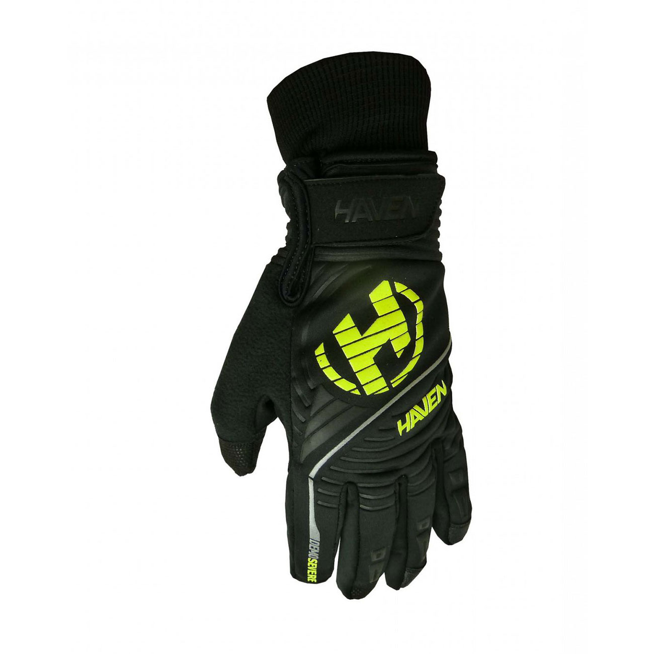 
                HAVEN Cyklistické rukavice dlouhoprsté - DEMO SEVERE - černá/zelená XL
            